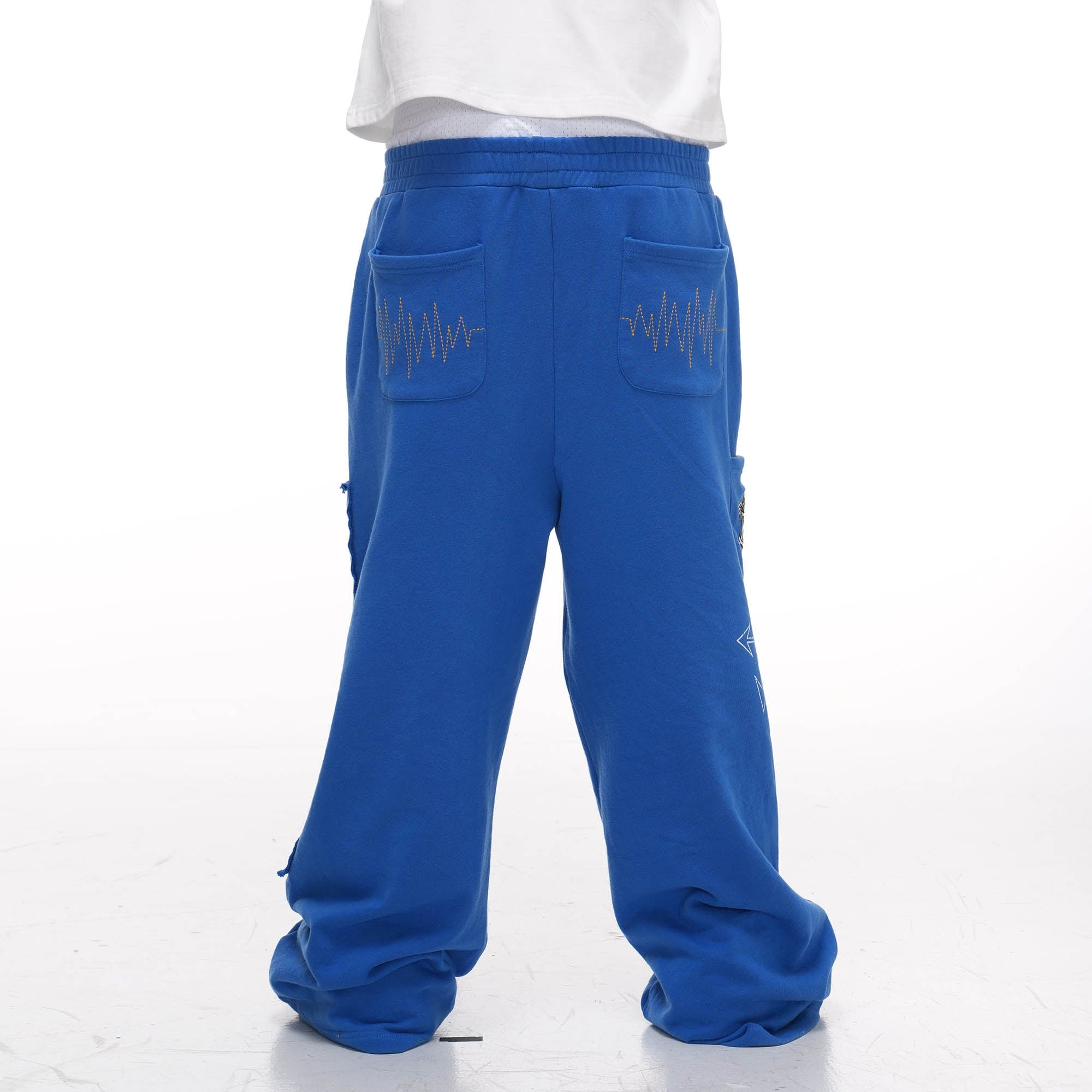 PHANTOMHUNTER Double-Waist Graphics Embroidered Baggy Sweatpants-Pants-S-Free Shipping Leatheretro