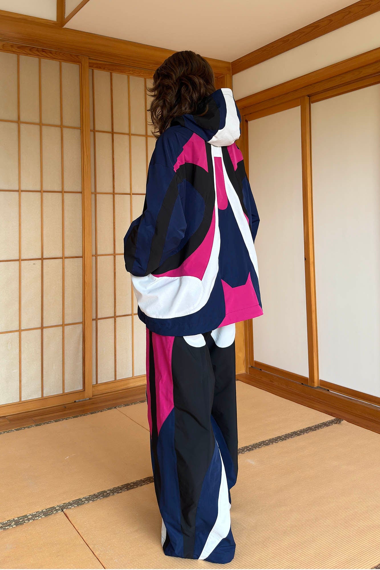 MIICHOUS EVA Tangram Spliced Oversized Outdoor Pants-Pants-S-Blue-Free Shipping Leatheretro