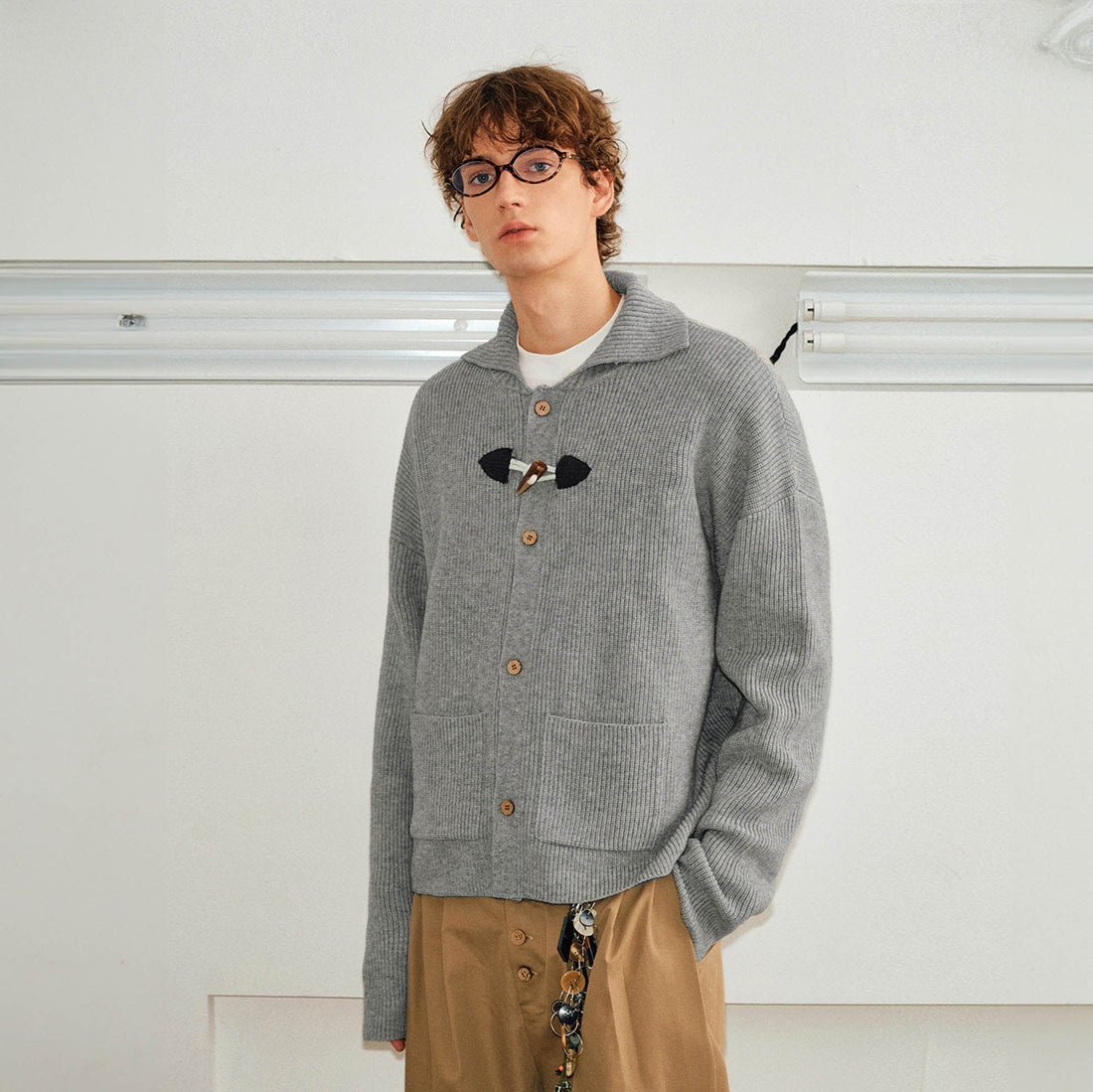 KREATE Toggle Button Knit Cardigan-Jacket-S-Free Shipping Leatheretro