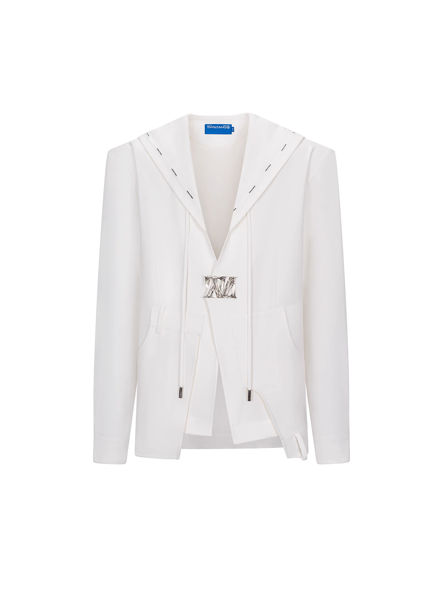 TIWILLTANG Minimal Sailor Collar Shirt-Shirt-S-White-Long-Free Shipping Leatheretro