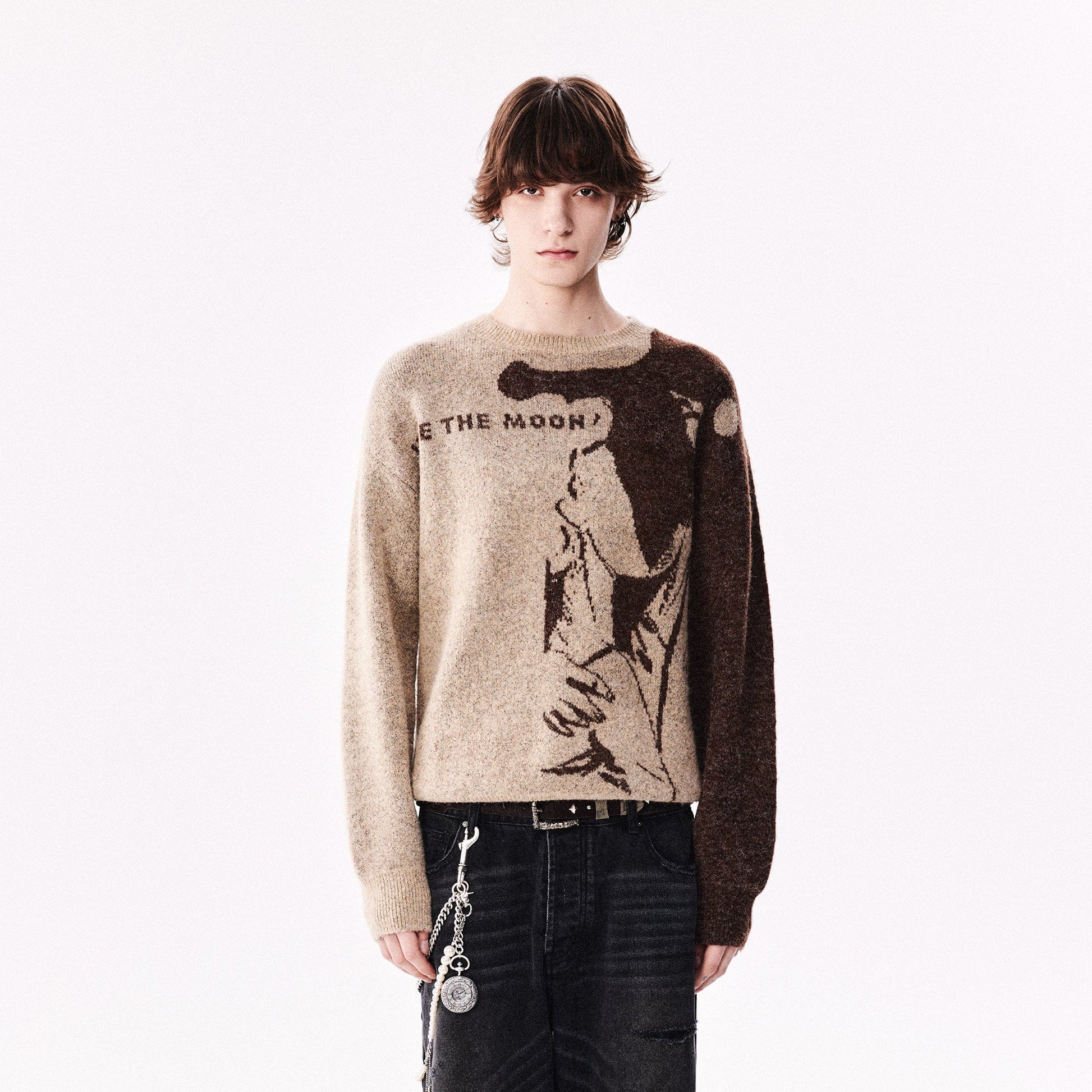 RICHILL USE THE MOON Sweater-Sweater-S-Free Shipping Leatheretro