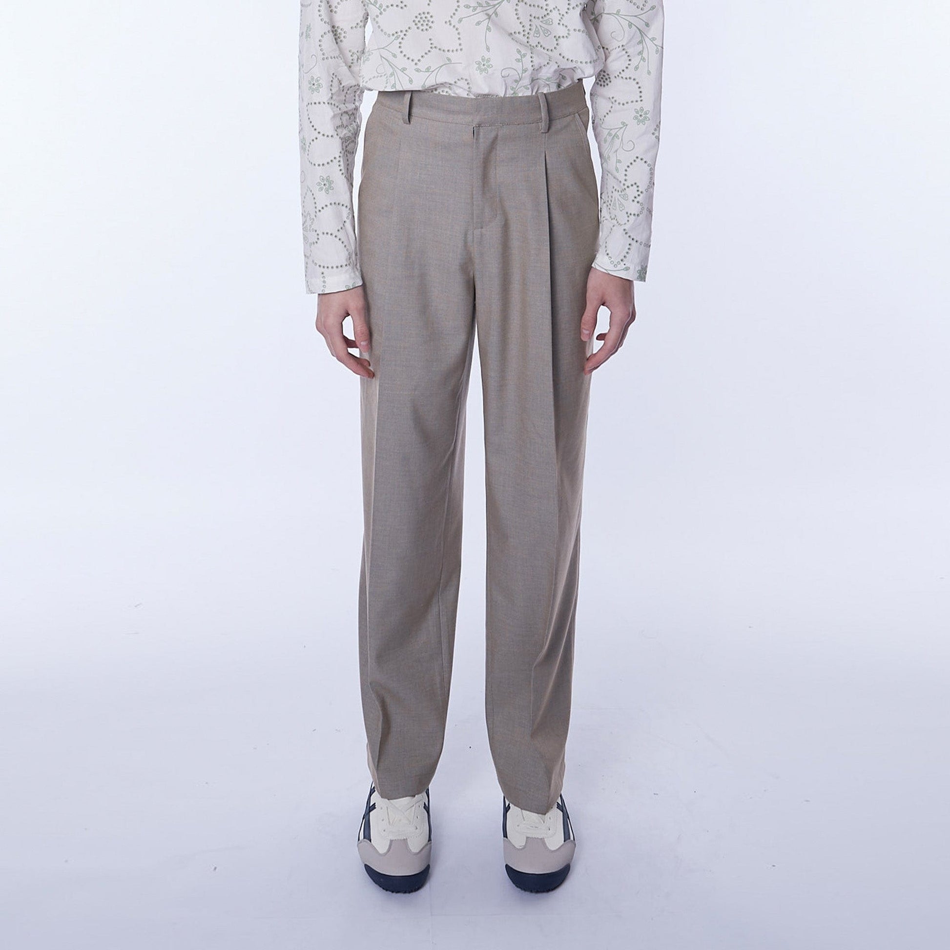ASSEEN Essential Pleated Straight-Leg Cigarette Trousers-Pants-S-Free Shipping Leatheretro