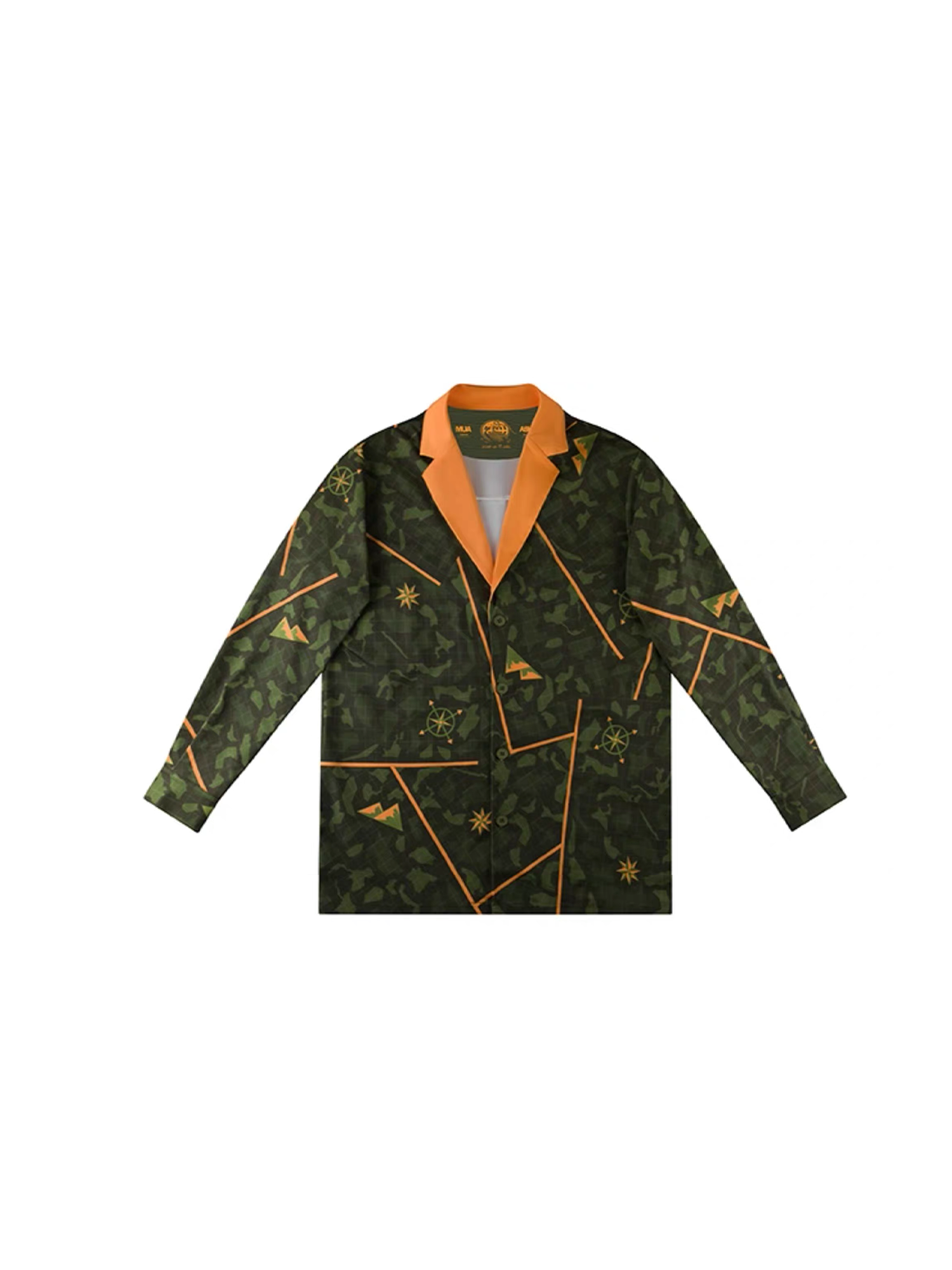 MASH UP ASIA Graphic Contrast Lapel Oversized Blazer-Jacket-M-Free Shipping Leatheretro
