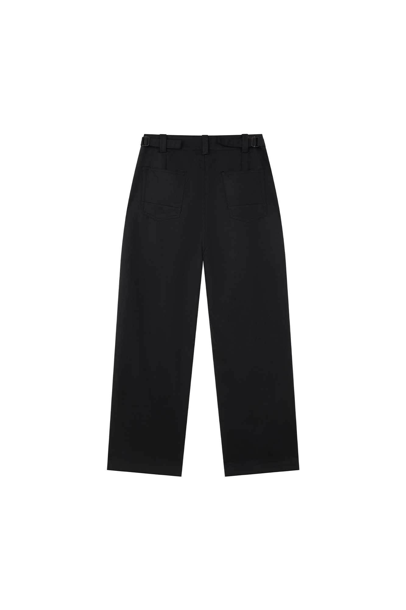 OPICLOTH Adjustable Buckle Straight-Leg Trousers-Pants-XS-Free Shipping Leatheretro
