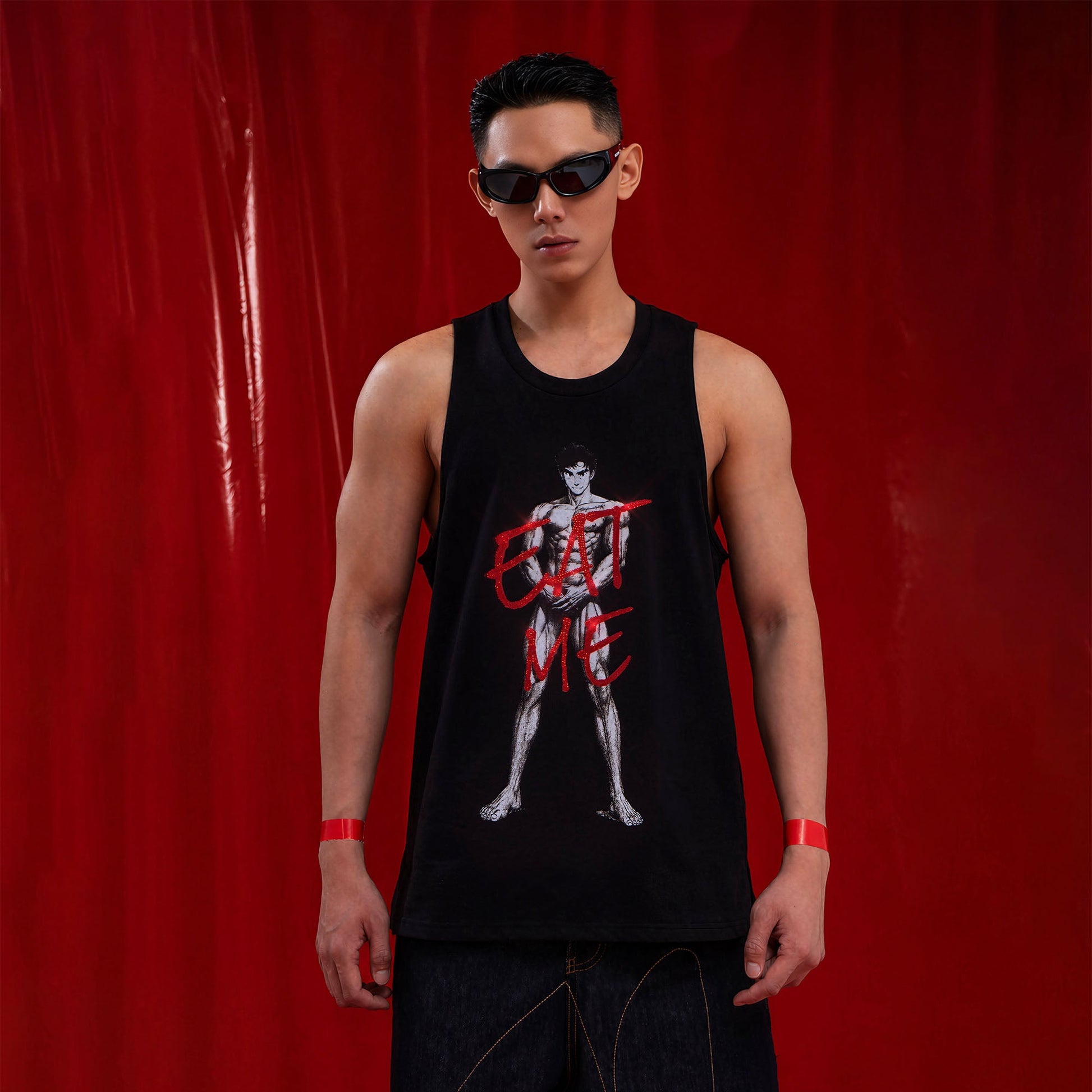 CLP Diamond Eat Me Graphic Tank Top-Tank Top-S-Free Shipping Leatheretro