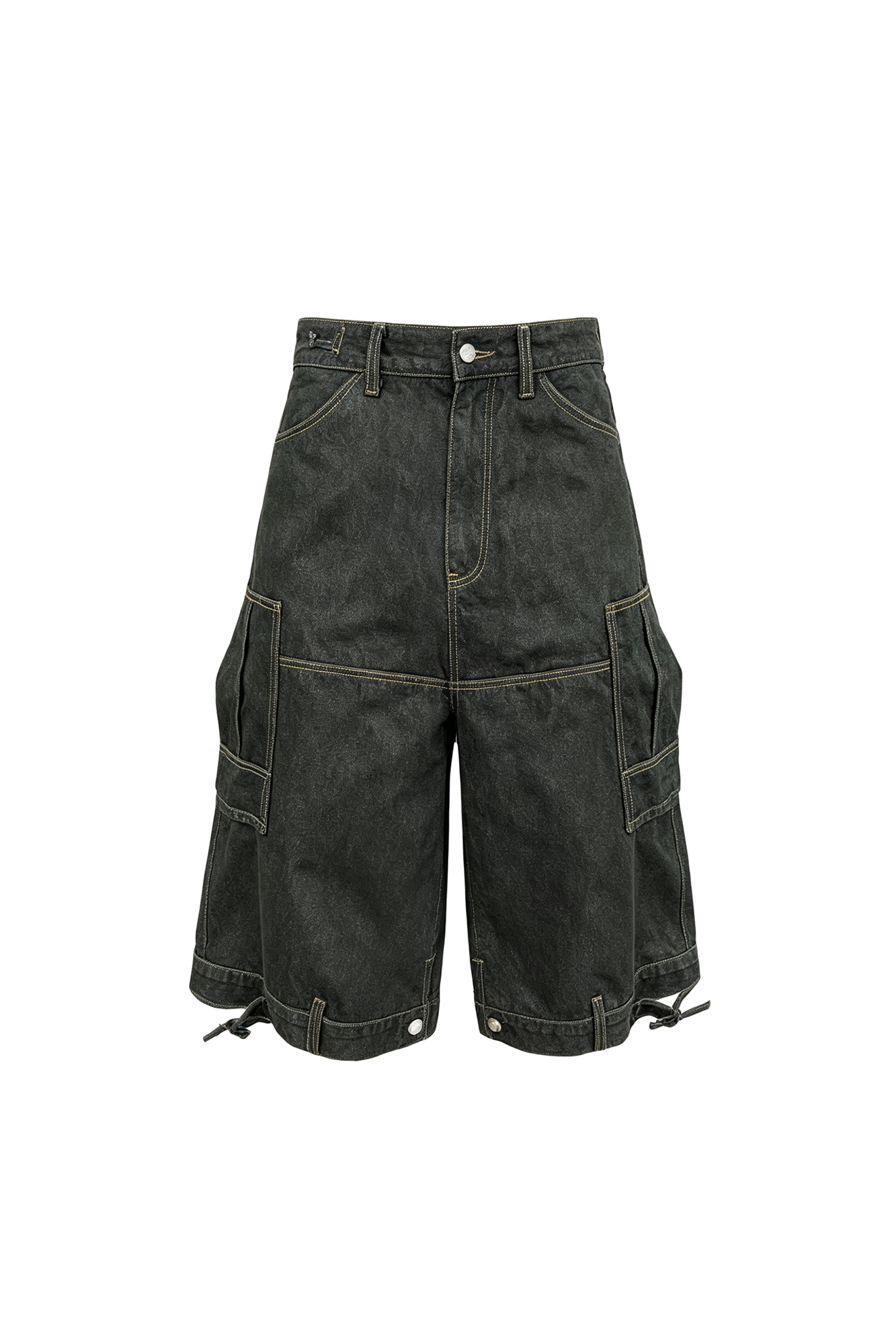STEEPC Multi-Pocket Raw Denim Shorts-Shorts-S-Free Shipping Leatheretro
