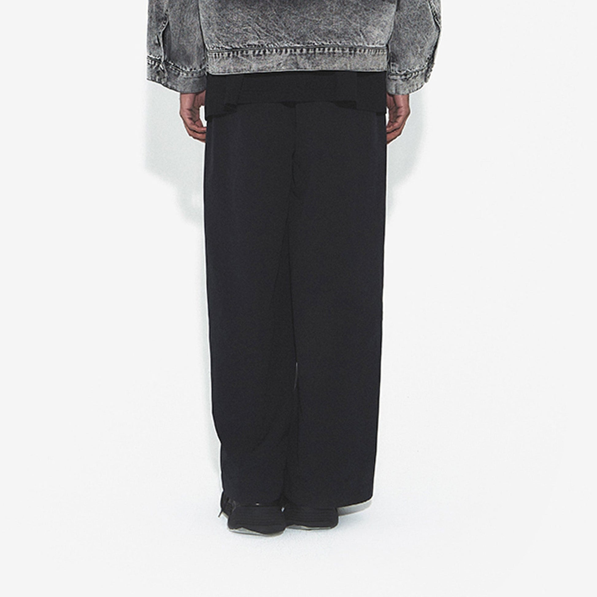 VANN VALRENCE Washed Contrast-Panel Wide-Leg Jeans-Jeans-S-Free Shipping Leatheretro