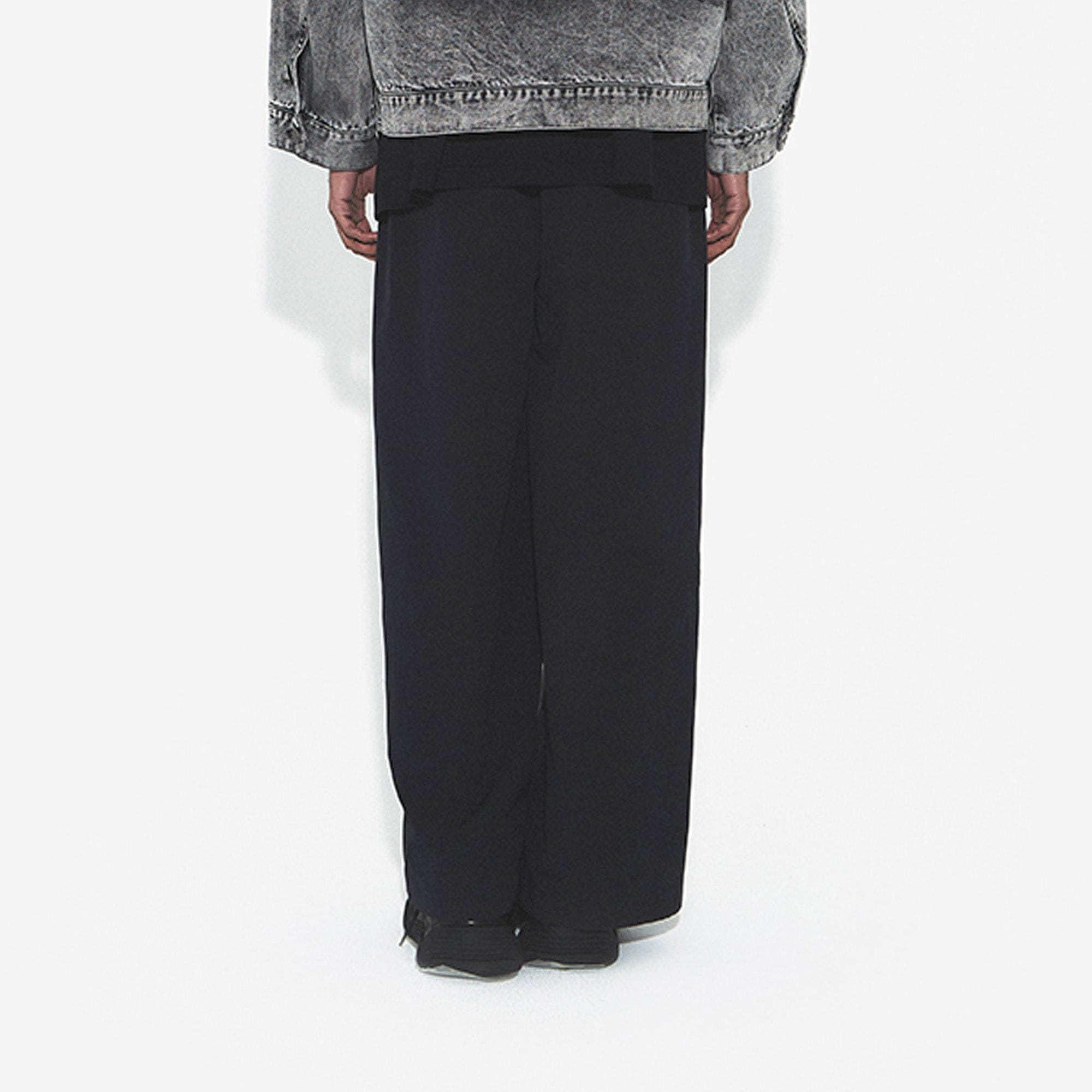 VANN VALRENCE Washed Contrast-Panel Wide-Leg Jeans-Jeans-S-Free Shipping Leatheretro