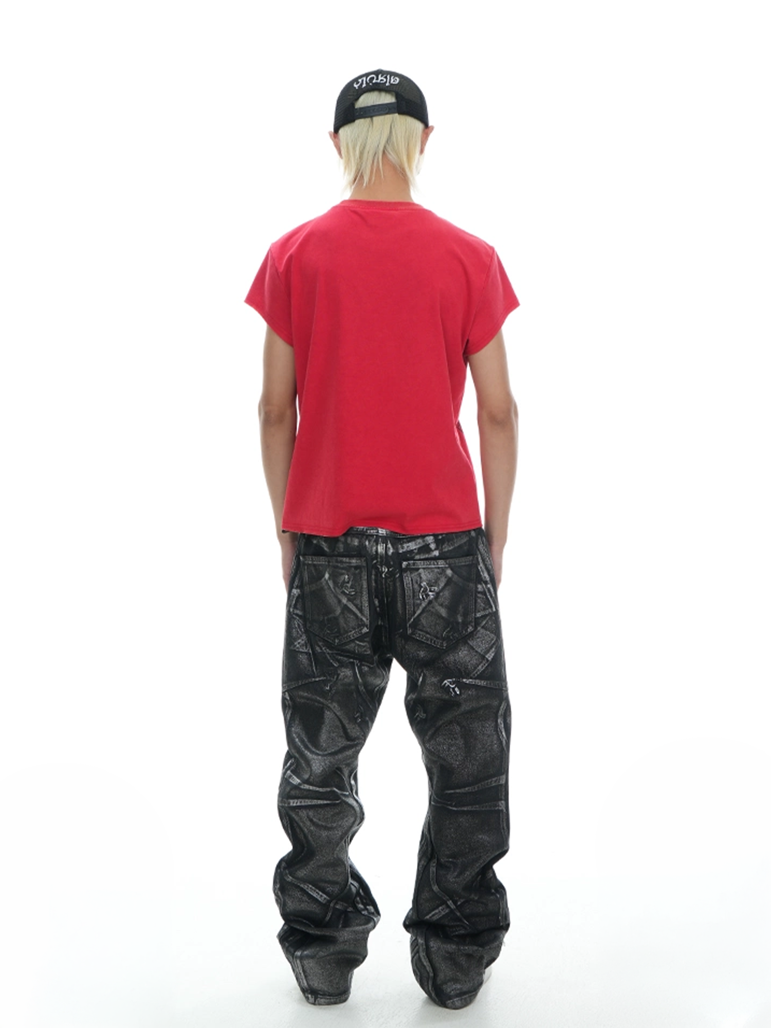 VINKID Coated Pigeon Graphic Jeans-Jeans-S / 31"-Free Shipping Leatheretro