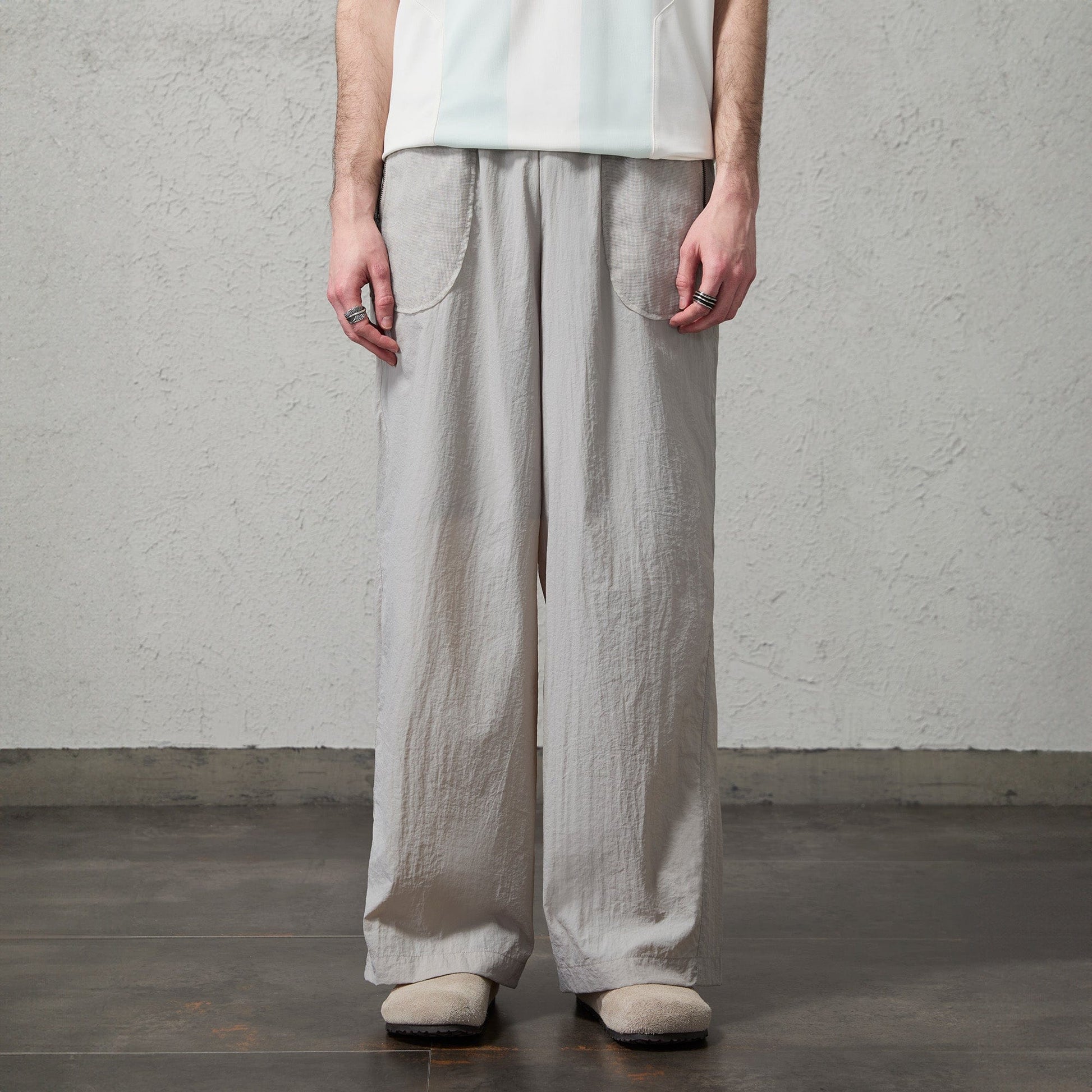 ORGANIC EMOTION UV-Protective Lightweight Straight-Leg Pants-Pants-S-Gray-Free Shipping Leatheretro