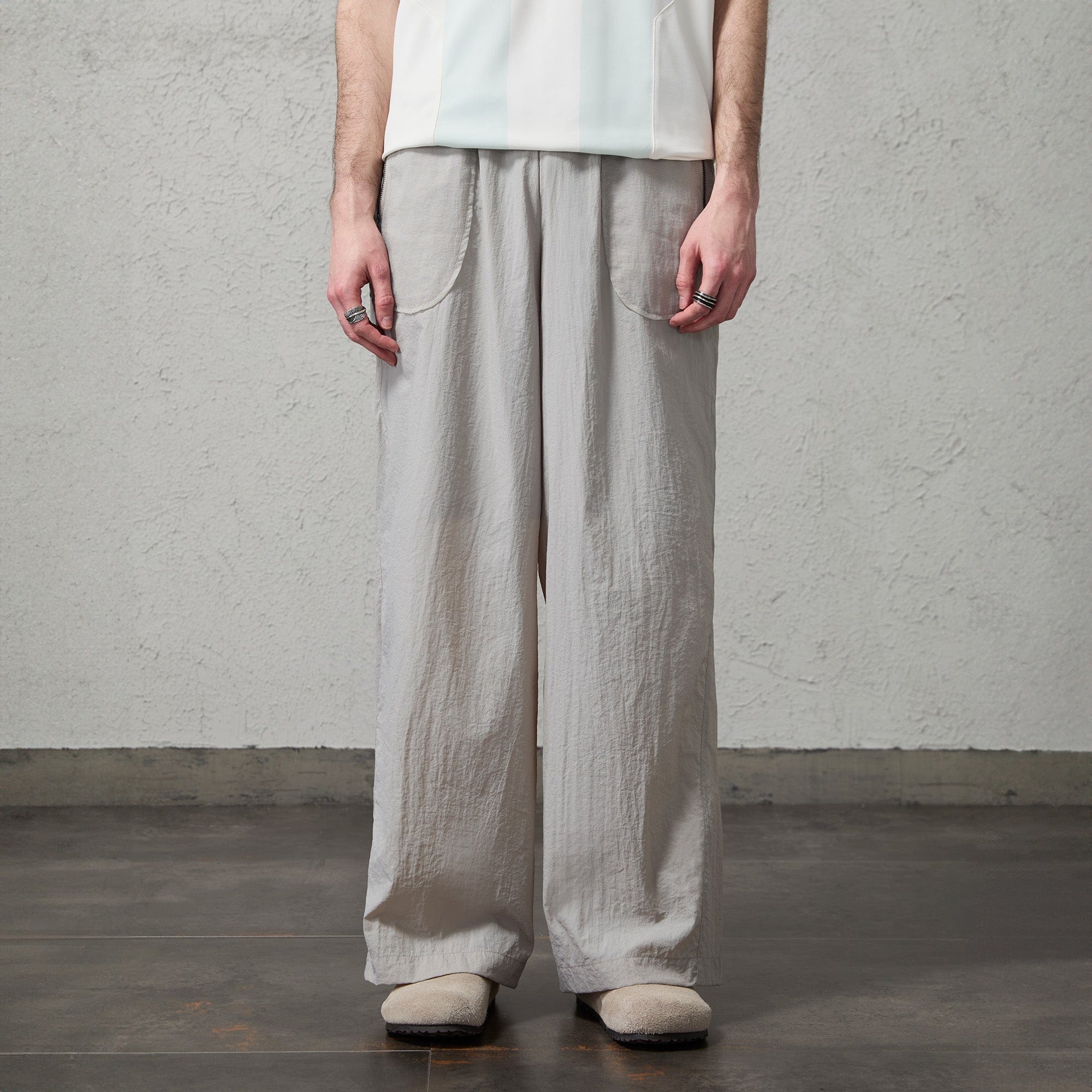 ORGANIC EMOTION UV-Protective Lightweight Straight-Leg Pants-Pants-S-Gray-Free Shipping Leatheretro