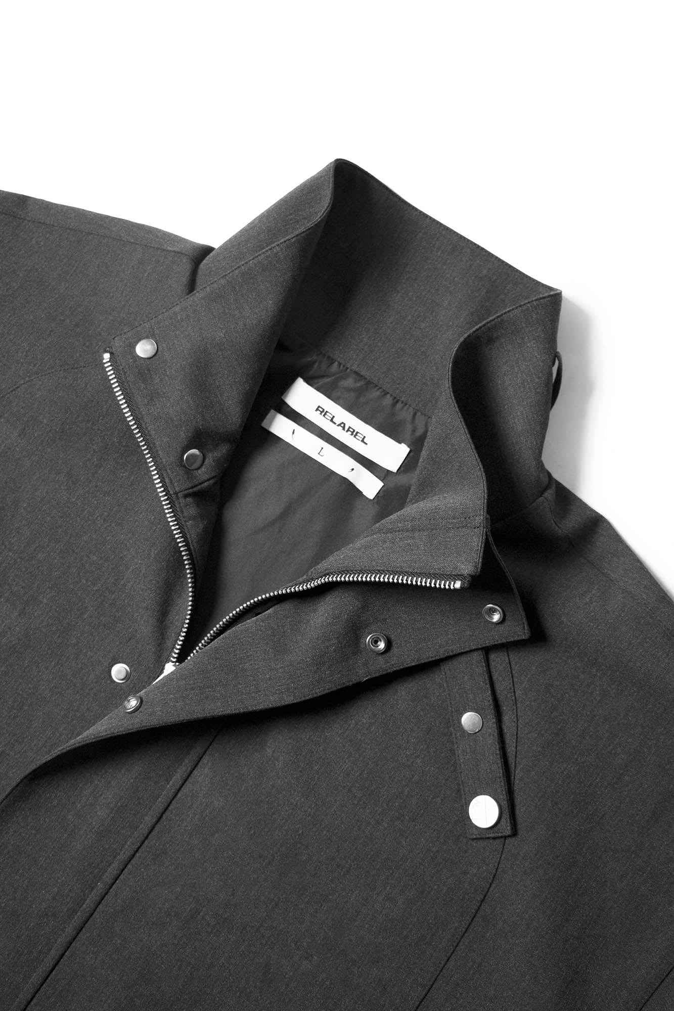 RELABEL The Relief Essential Crinkled Turtleneck Jacket-Jacket-XS-Free Shipping Leatheretro