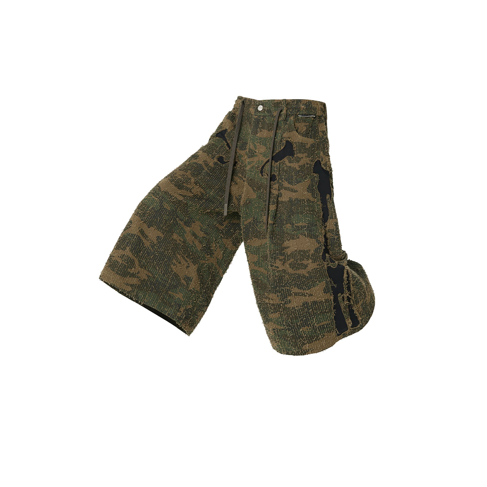 RELABEL Camo Skeleton Patch Shorts-Shorts-XS-Free Shipping Leatheretro