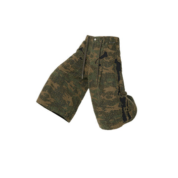 RELABEL Camo Skeleton Patch Shorts-Shorts-XS-Free Shipping Leatheretro