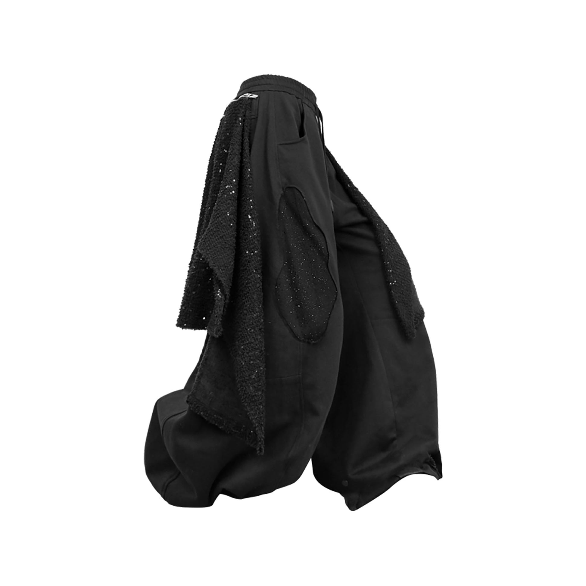 RELABEL Detachable Diamond Drape Oversized Sweatpants-Pants-XS (Preorder)-Free Shipping Leatheretro