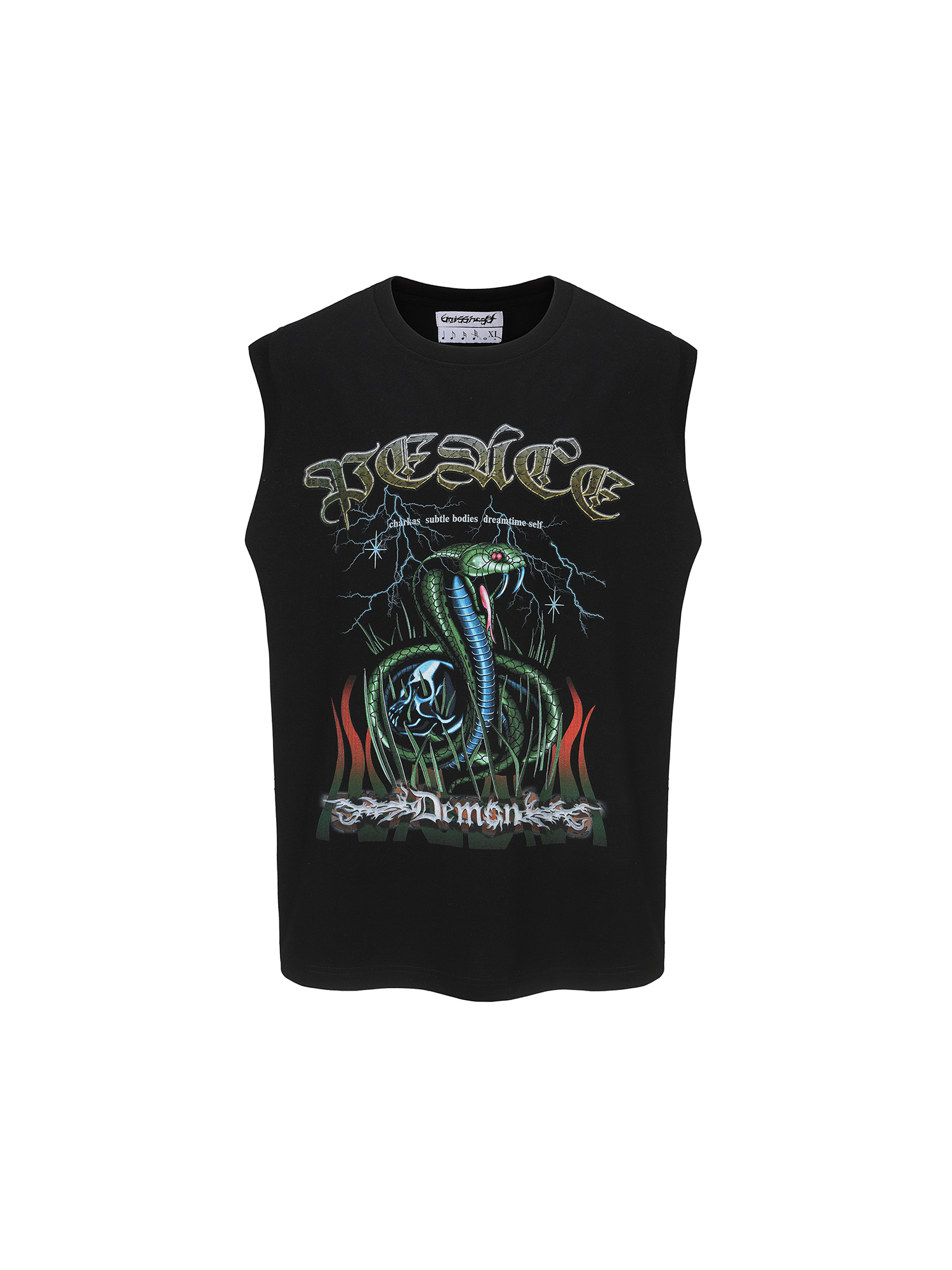 ERISSTOFF Sepultura Cobra Graphic Oversized Tank Top-Tank Top-S-Free Shipping Leatheretro