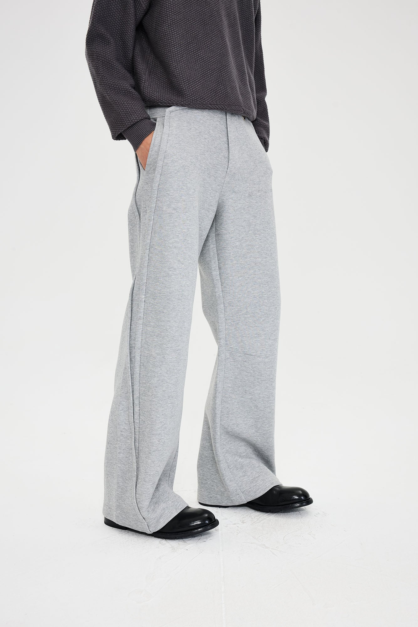 CATSSTAC Essential Panel Straight-Leg Sweatpants-Pants-M-Gray-Free Shipping Leatheretro