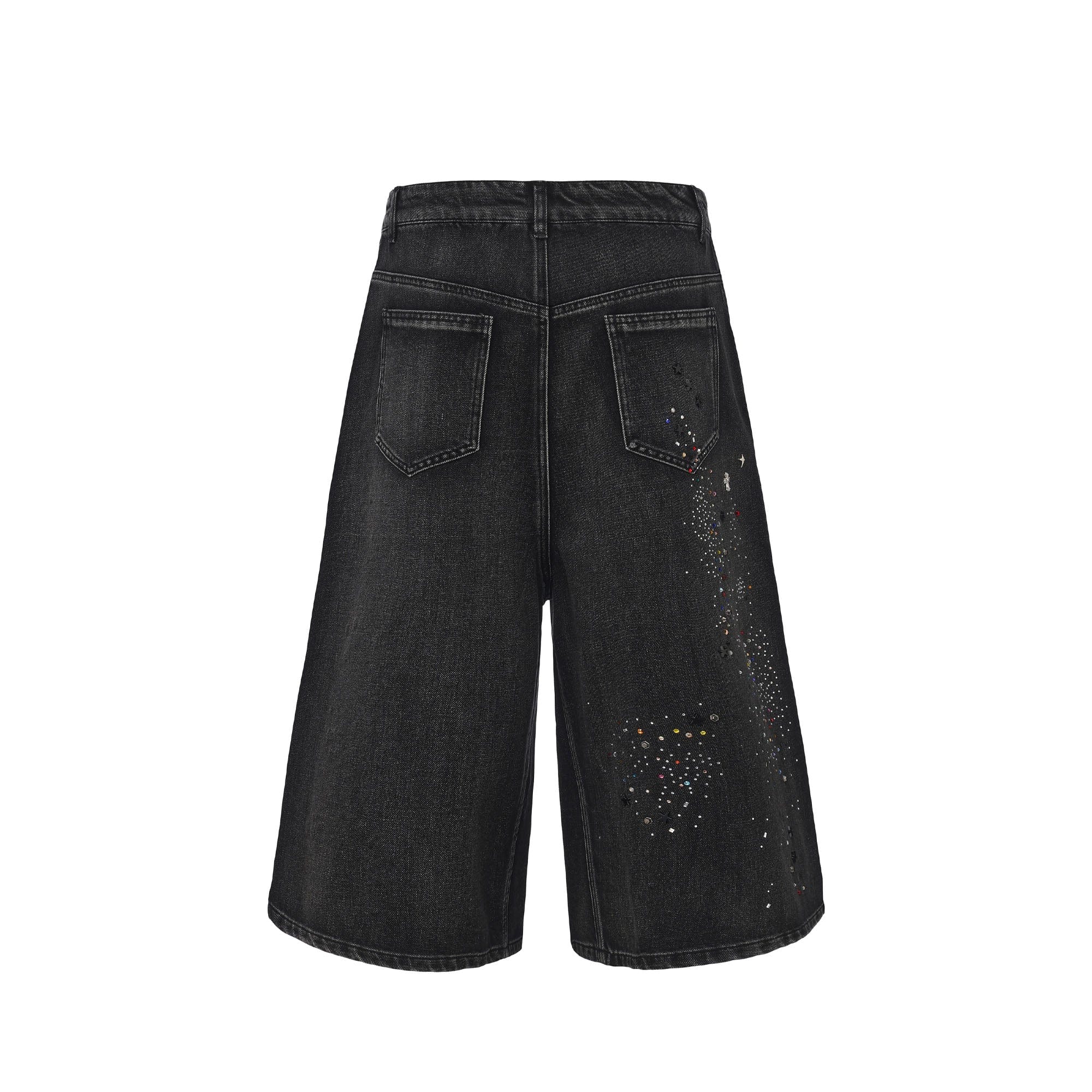 DND4DES Diamond Washed Spliced Oversized Shorts-Shorts-XS-Free Shipping Leatheretro