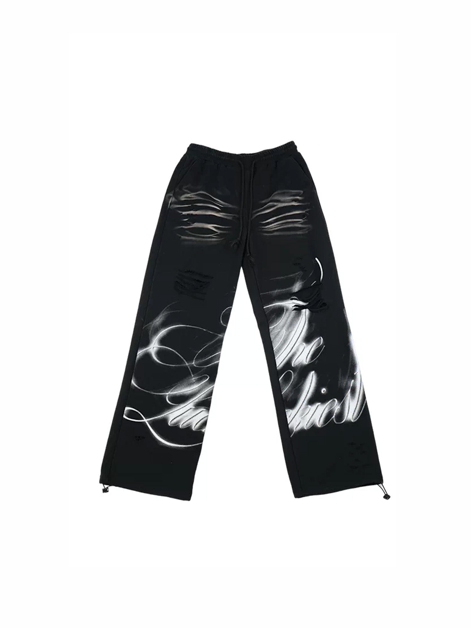 VINKID Washed Whisker Graphic Sweatpants-Pants-S-Free Shipping Leatheretro