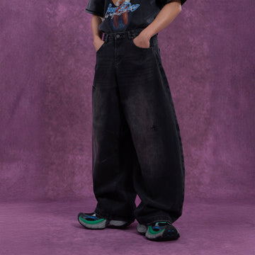 CLP Washed Balloon-Leg Jeans-Jeans-M-Free Shipping Leatheretro