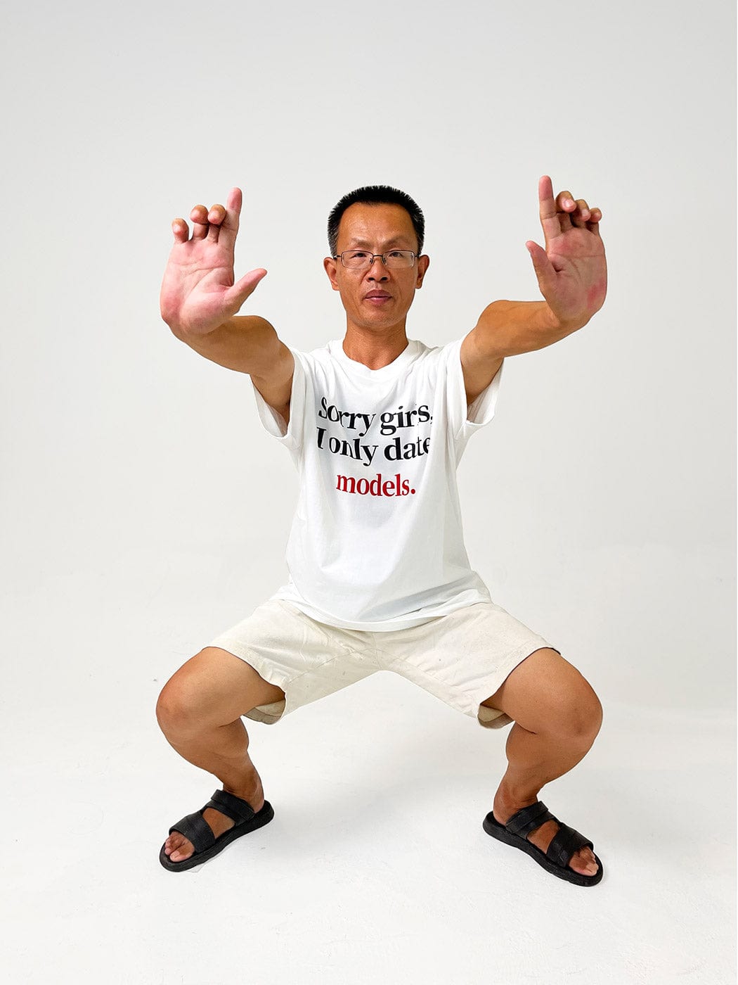 WCC Sorry Girls I Only Date Models Slogan T-Shirt-T Shirt-M-White-Free Shipping Leatheretro