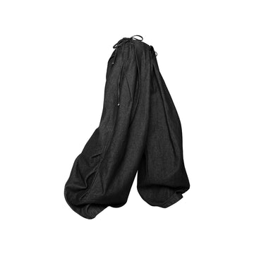 RELABEL Drawstring Pleated Oversized Raw Jeans-Jeans-XS-Free Shipping Leatheretro