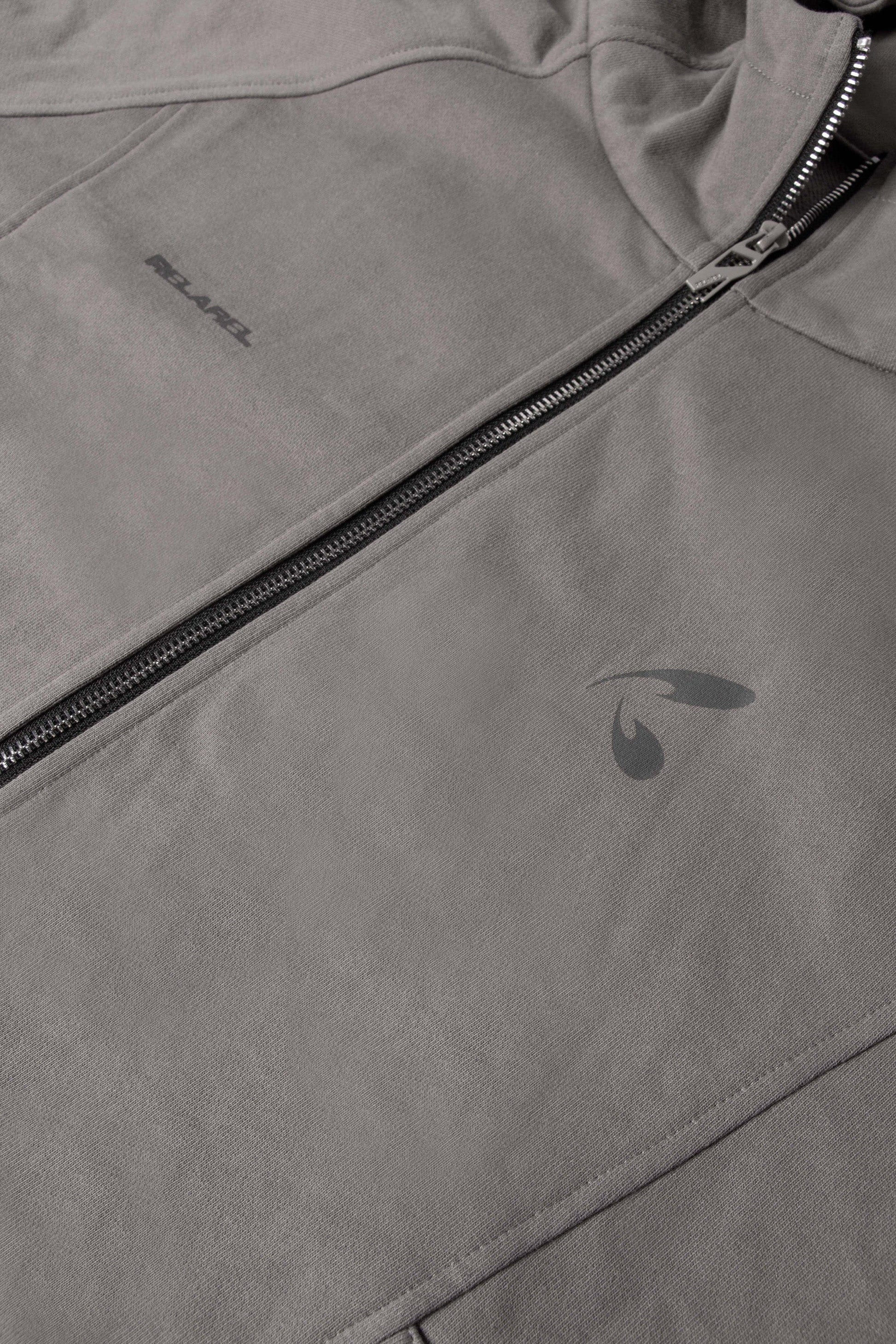 RELABEL Spliced Zipper Pocket Zip-Up Hoodie-Jacket-XS-Free Shipping Leatheretro