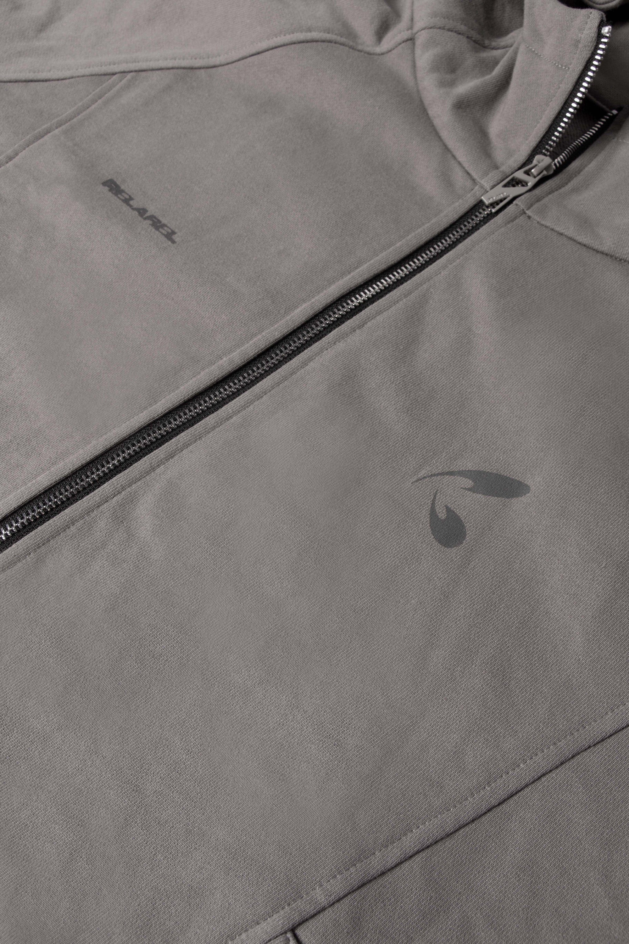 RELABEL Spliced Zipper Pocket Zip-Up Hoodie-Jacket-XS-Free Shipping Leatheretro