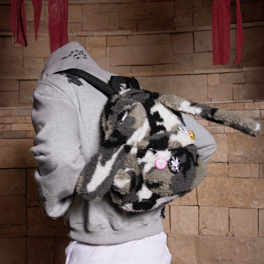 DND4DES Bunny Ear Plush Backpack-Bag-One Size ( Badge not included )-Free Shipping Leatheretro