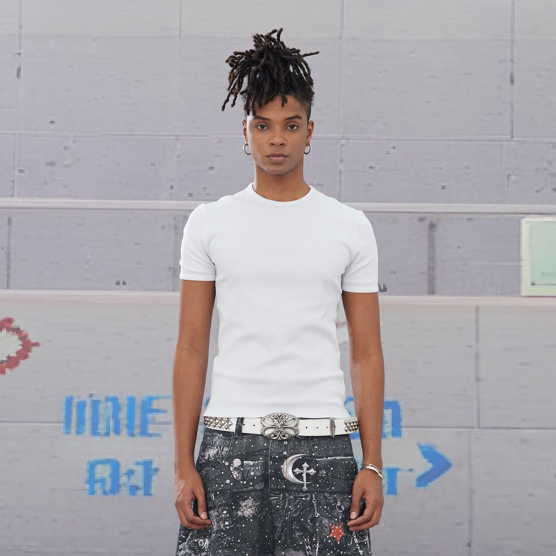 DND4DES Essential Ribbed Slim-Fit T-Shirt-T Shirt-S-Black-Free Shipping Leatheretro