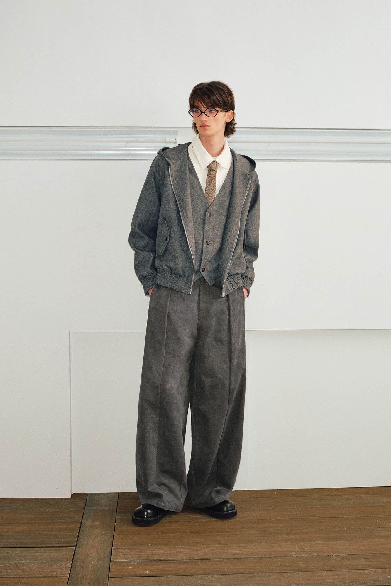 KREATE Pleated Multi-Pocket Baggy Pants-Pants-S-Grey-Free Shipping Leatheretro