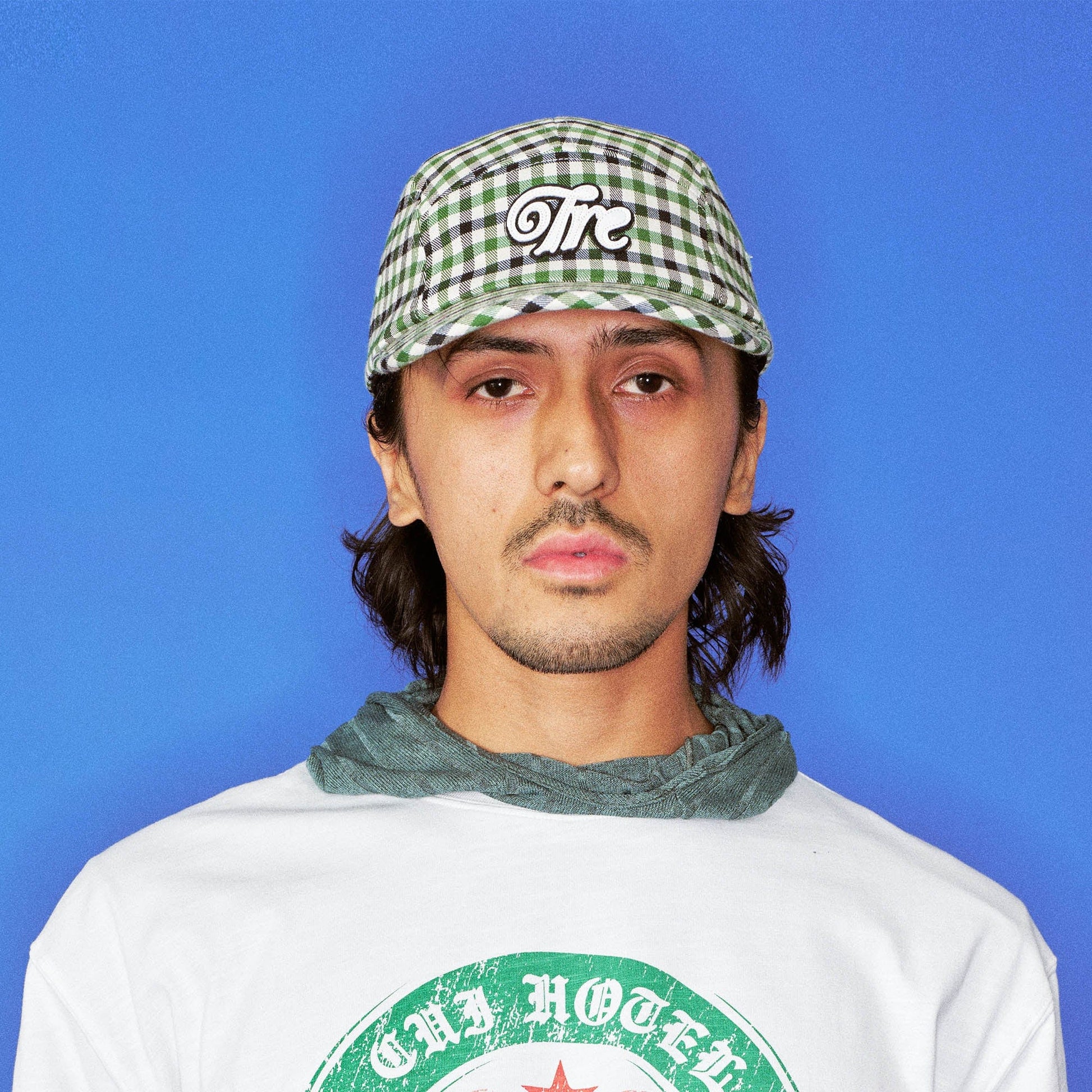 TRECLUB Plaid Patch Embroidered Cap-Hat, Cap, Beanie-One size-Free Shipping Leatheretro