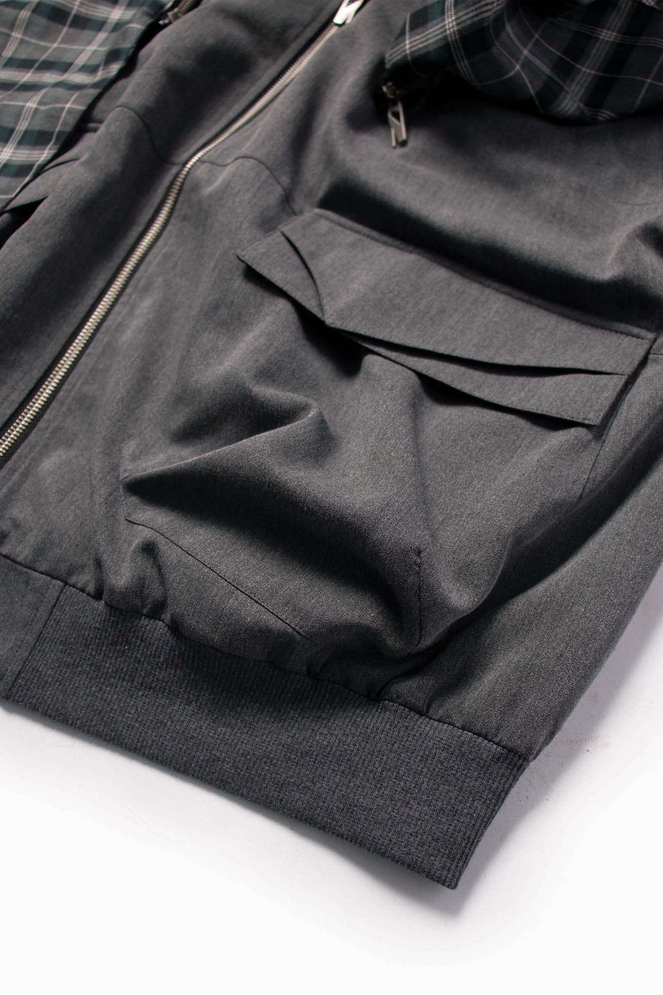 RELABEL Detachable Plaid Hooded Jacket-Jacket-XS-Free Shipping Leatheretro