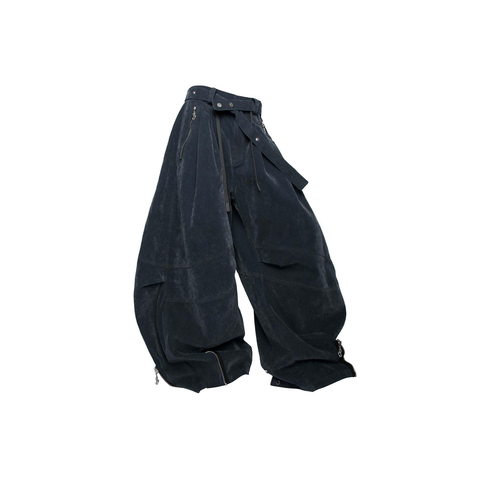 RELABEL Velour Zip-Hem Oversized Jeans-Jeans-XS-Free Shipping Leatheretro