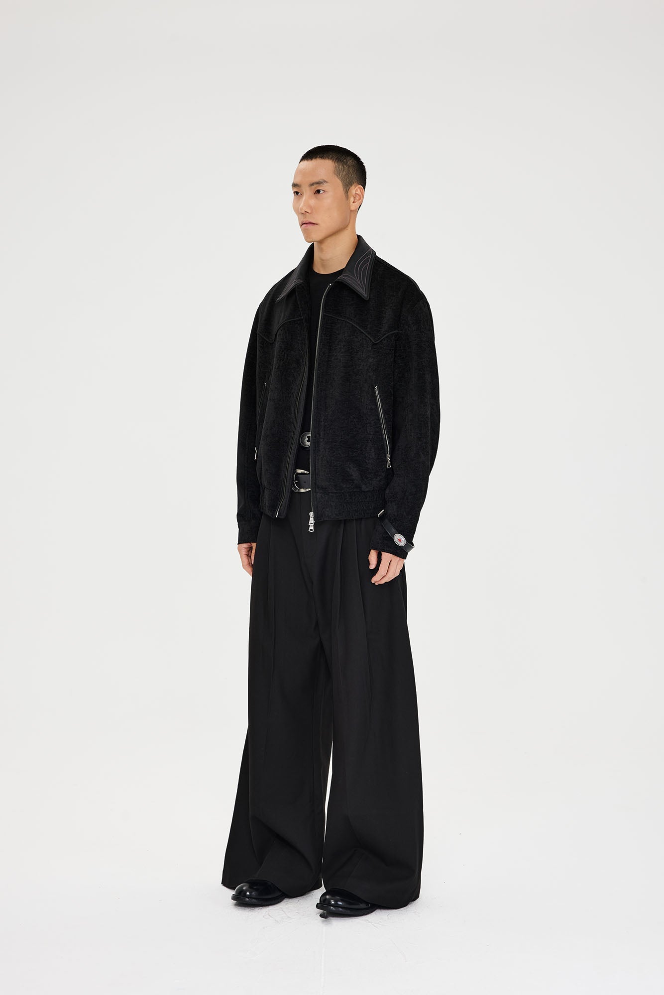 CATSSTAC Embroidered Collar Stitch Jacket-Jacket-M-Free Shipping Leatheretro