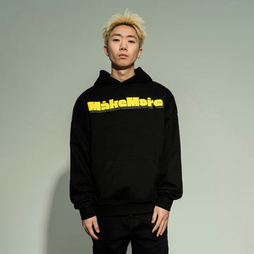 MAKEMORE Comic LOGO Hoodie-Hoodie-S-Black-Free Shipping Leatheretro