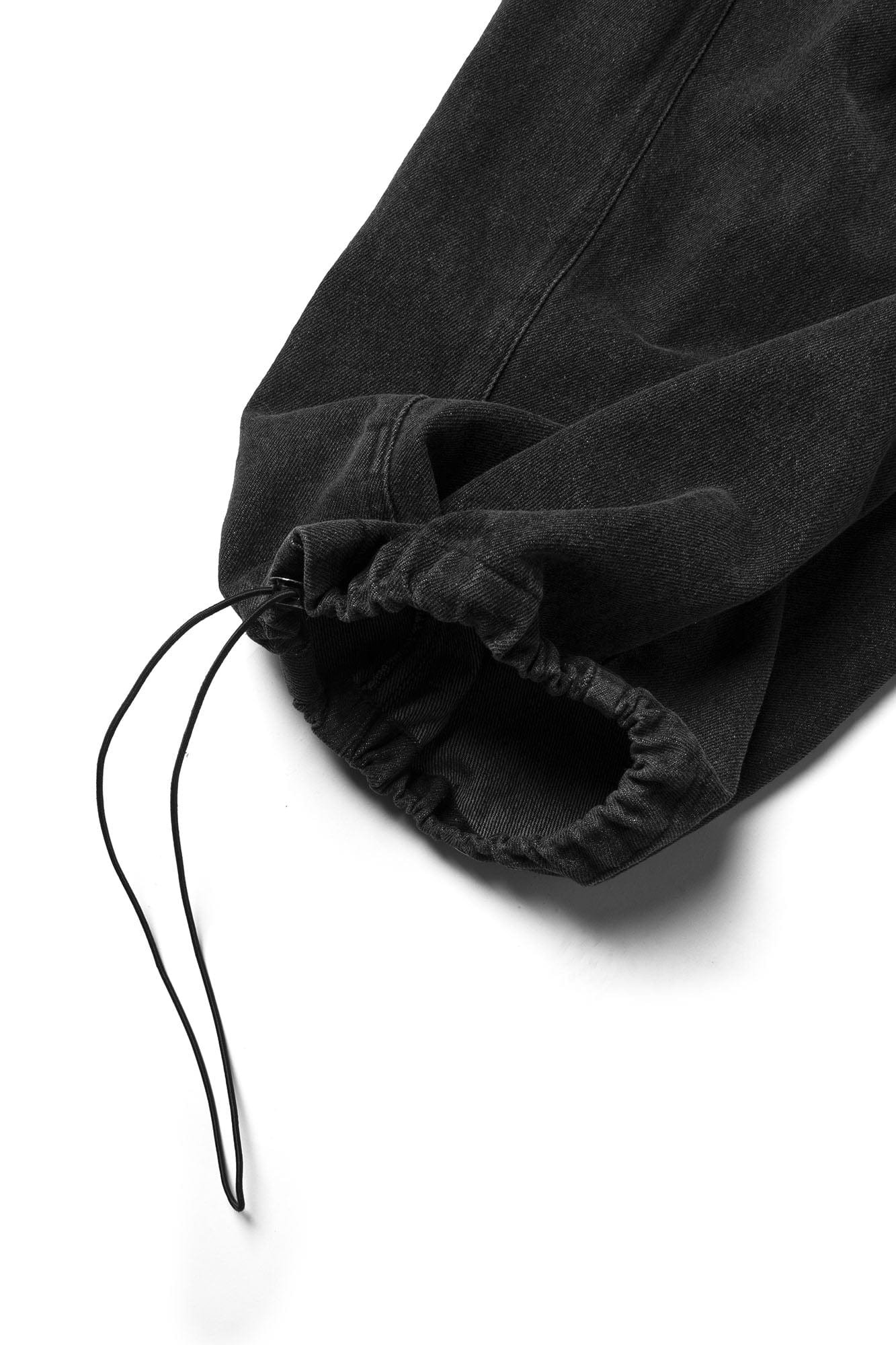 RELABEL Detachable Drape Drawstring Baggy Jeans Black-Jeans-XS-Free Shipping Leatheretro