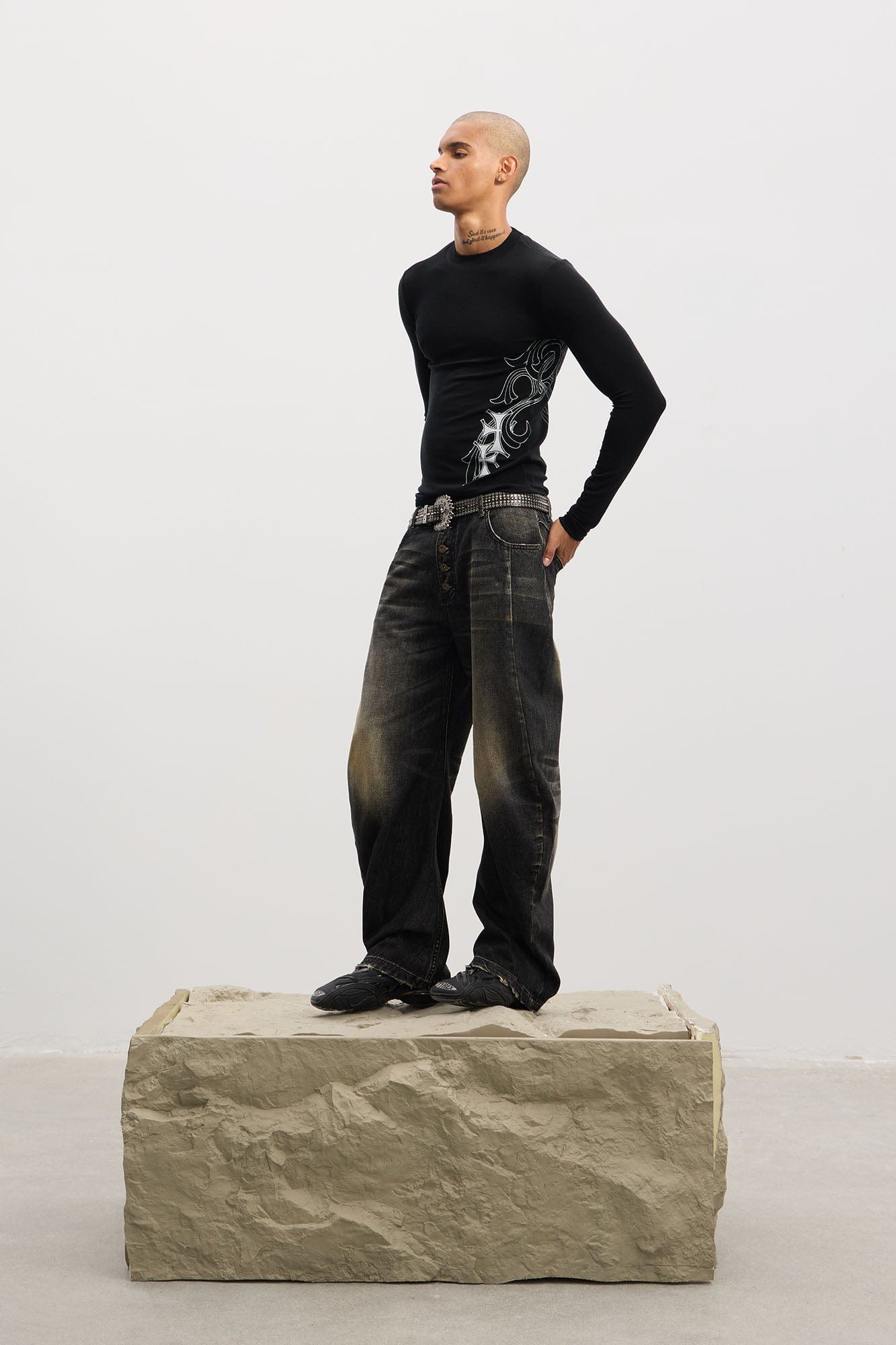 DND4DES Cross Vine Slim Long-Sleeve Tee-L/S Tee-S-Free Shipping Leatheretro