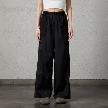 ORGANIC EMOTION UV-Protective Lightweight Straight-Leg Pants-Pants-S-Black-Free Shipping Leatheretro