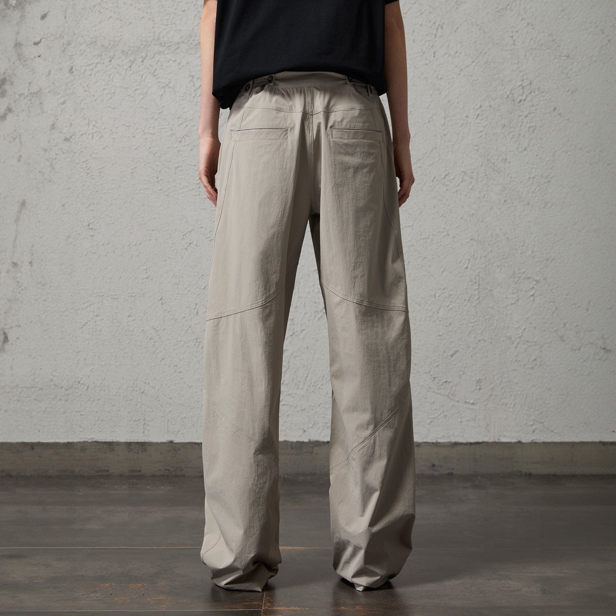 ORGANIC EMOTION Retro Spliced Curved Pants-Pants-S-Gray-Free Shipping Leatheretro