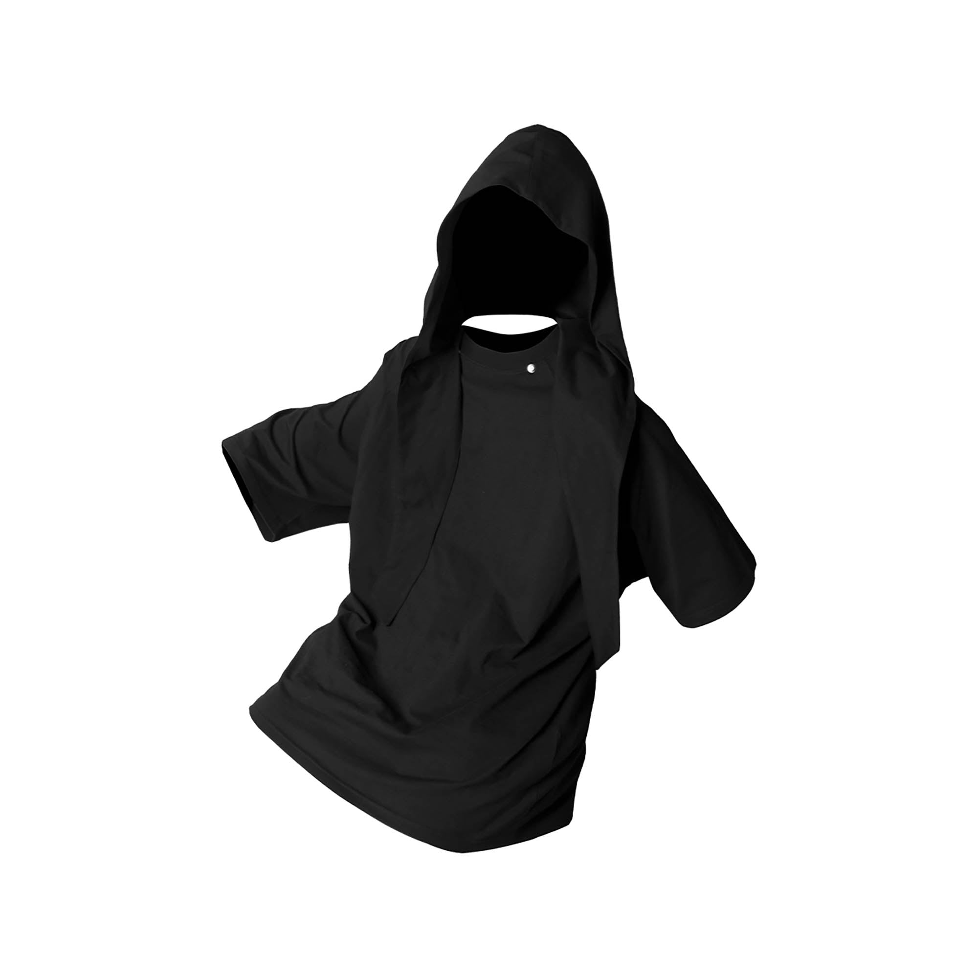 RELABEL Detachable Hood Raglan T-Shirt-T Shirt-XS-With Graphics-Free Shipping Leatheretro
