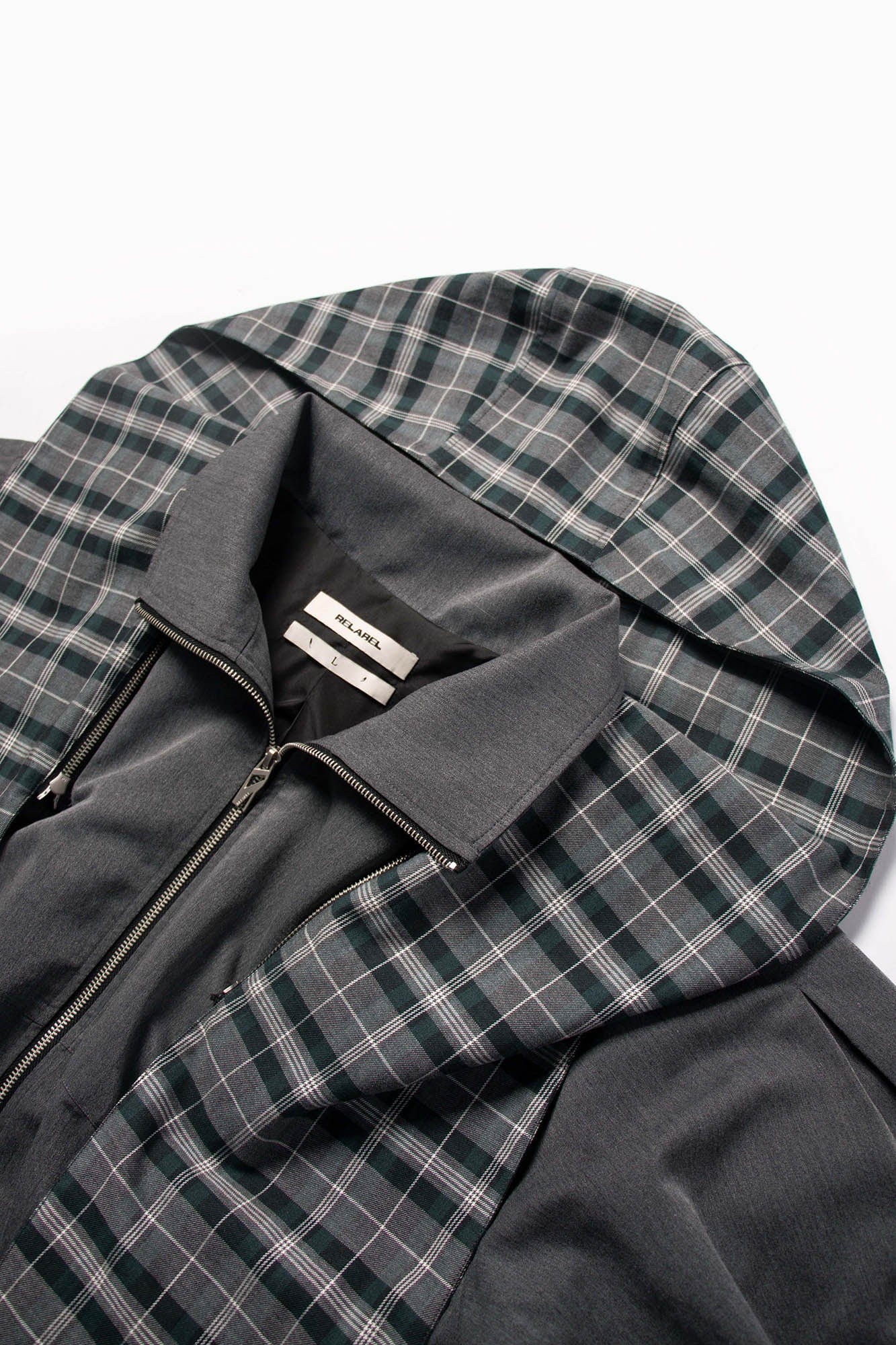 RELABEL Detachable Plaid Hooded Jacket-Jacket-XS-Free Shipping Leatheretro