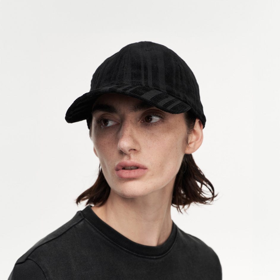 ARTIFICIAL WORLD Corduroy Striped Cap-Hat, Cap, Beanie-Black-Free Shipping Leatheretro