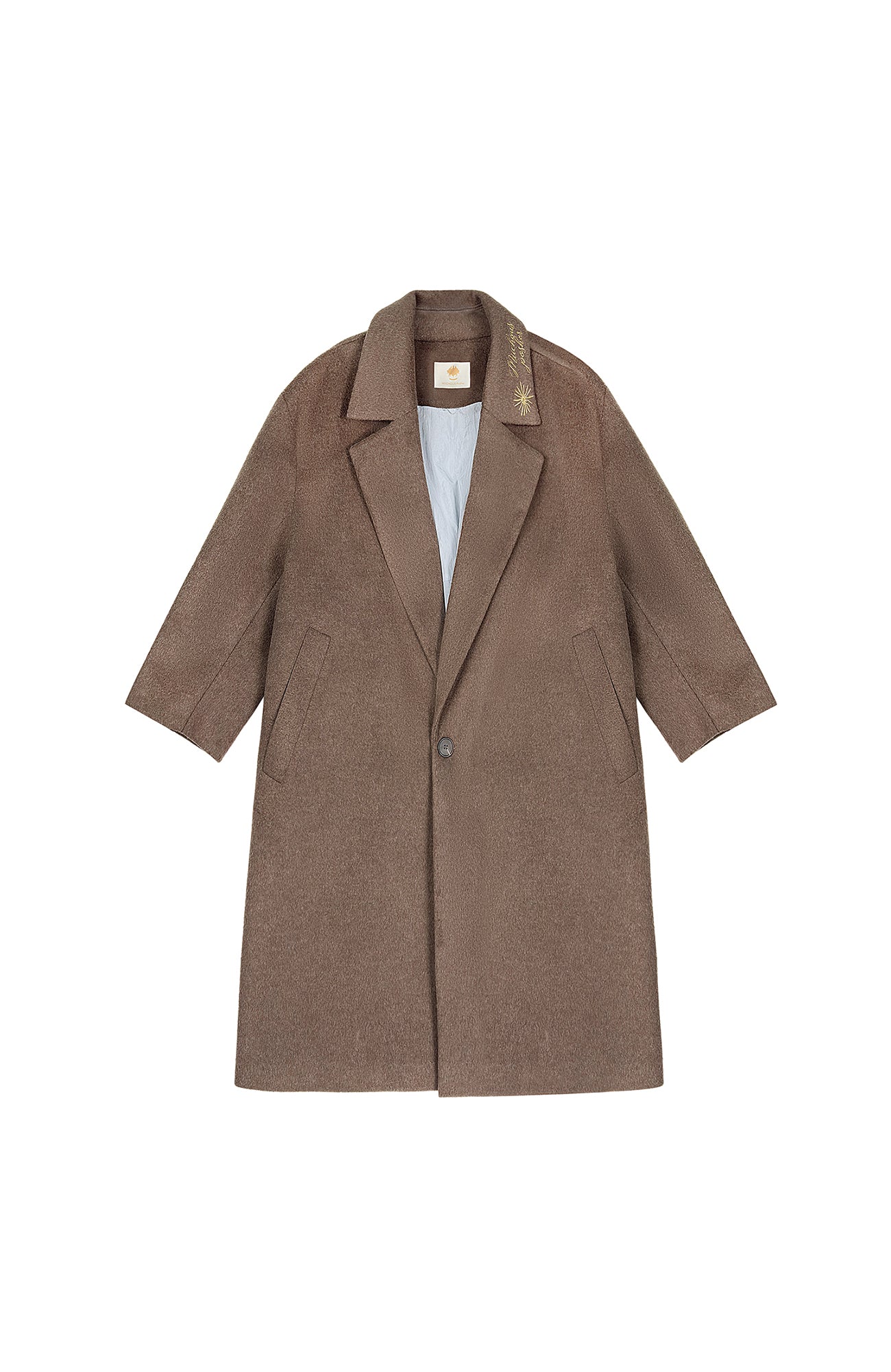 MIICHOUS Floral Embroidered Detachable Liner Overcoat-Jacket-S-Brown-Free Shipping Leatheretro