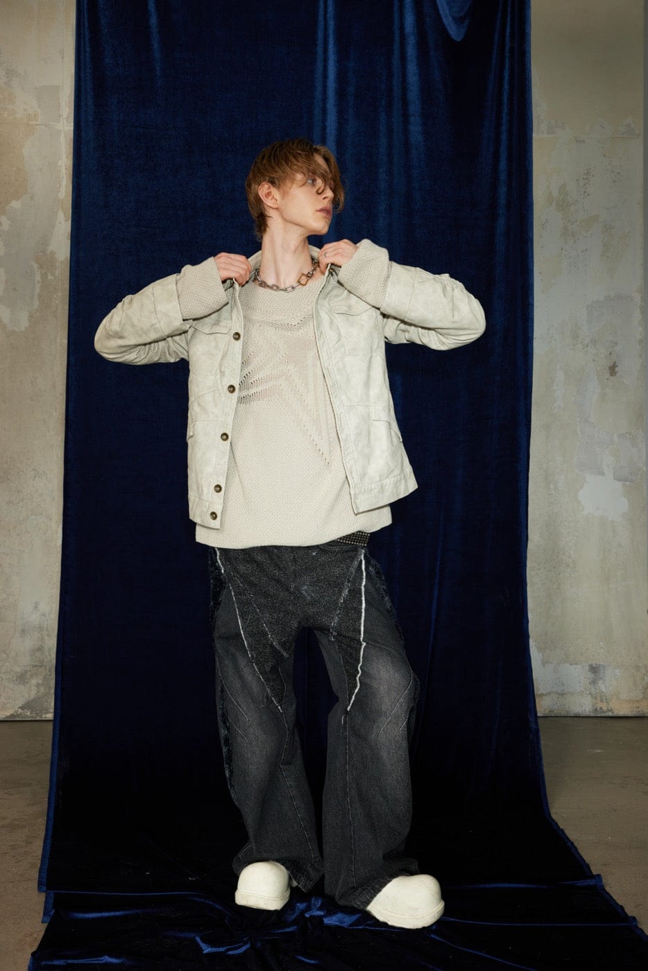 DND4DES Faux Leather Wrinkled Jacket-Jacket-S-Beige-Free Shipping Leatheretro