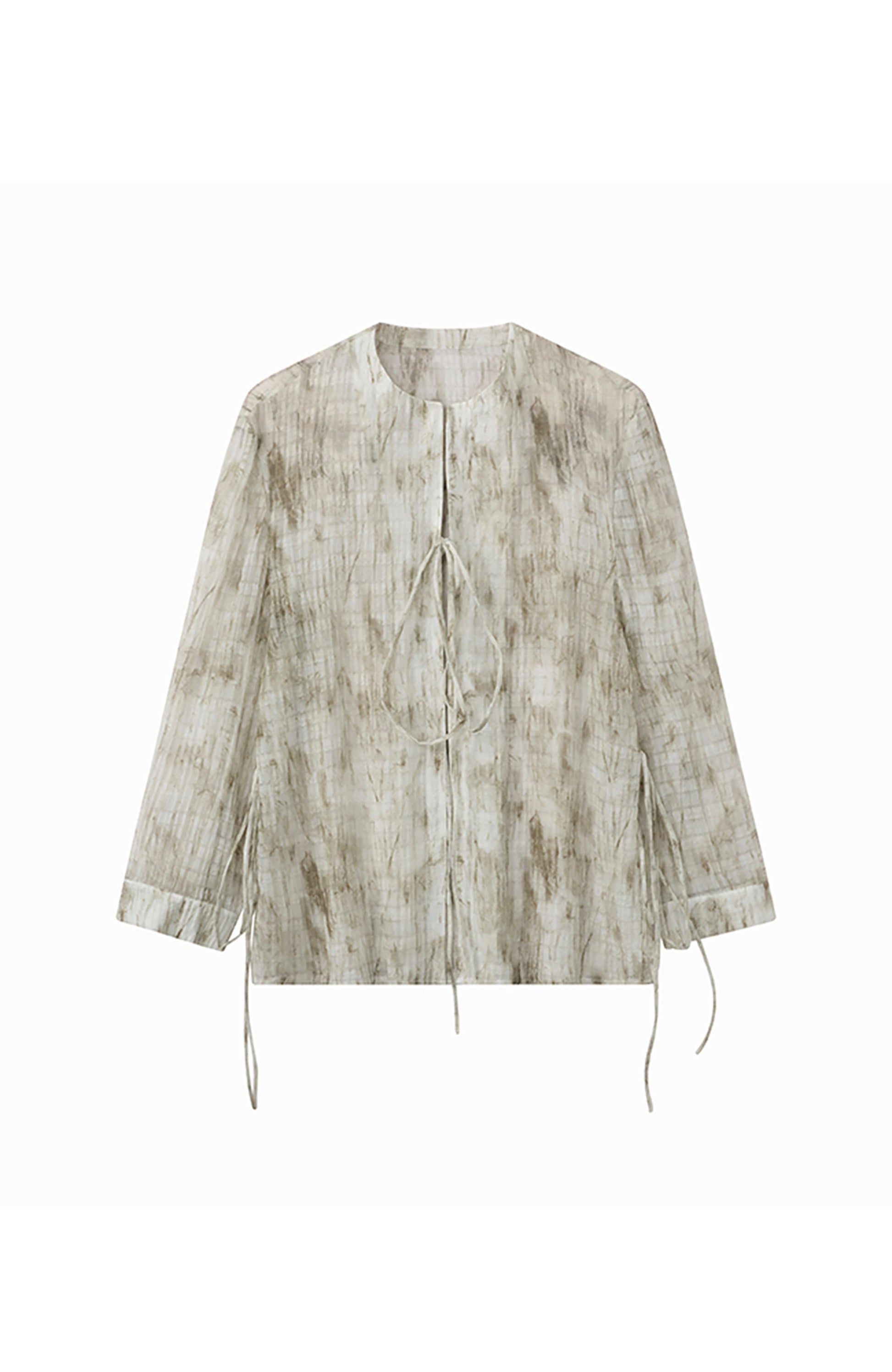 JIECHI Mandarin Tie-Dye Closure Overshirt-Shirt-M (Preorder)-Free Shipping Leatheretro