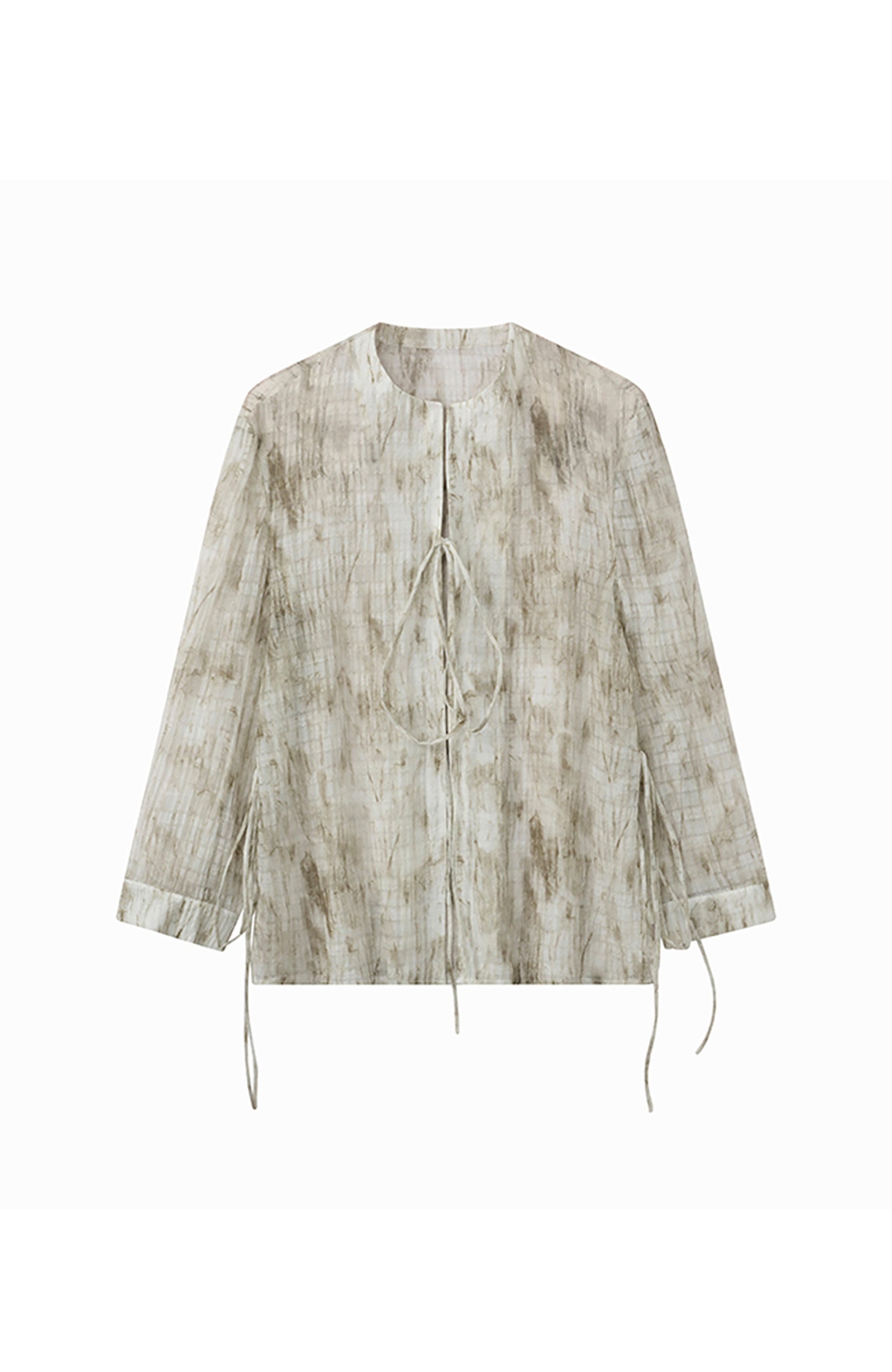 JIECHI Mandarin Tie-Dye Closure Overshirt-Shirt-M (Preorder)-Free Shipping Leatheretro