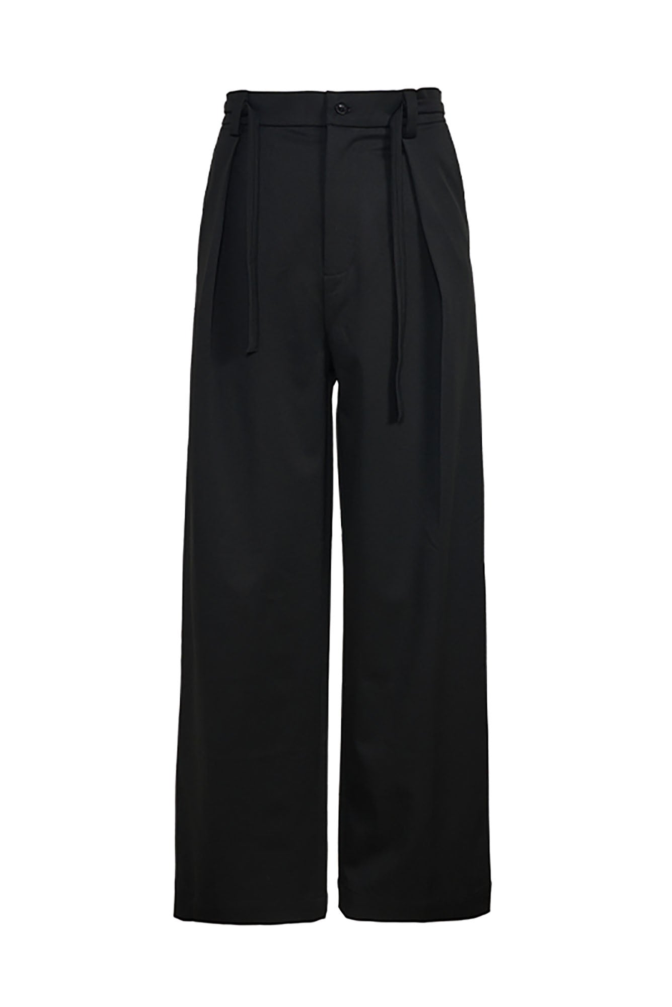 PMW Classic Pleated Fluid Wide-Leg Trousers-Pants-S (Preorder)-Black-Free Shipping Leatheretro