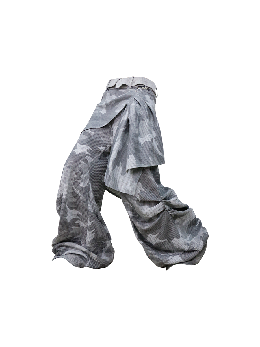 RELABEL Camo Waffle Inverted Waist Sweatpants-Pants-XS (Preorder)-Free Shipping Leatheretro