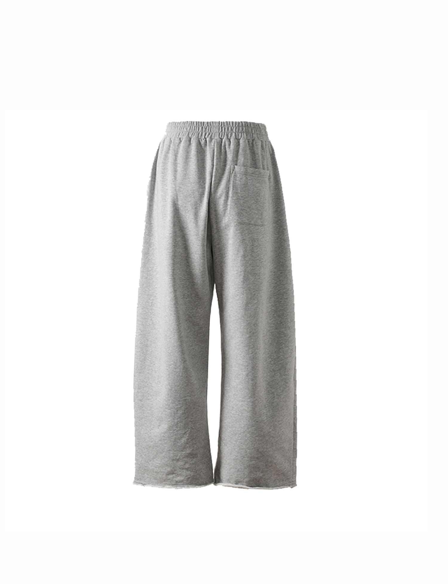 PMW Terry Wide-Leg Straight Sweatpants-Pants-S-White-Free Shipping Leatheretro